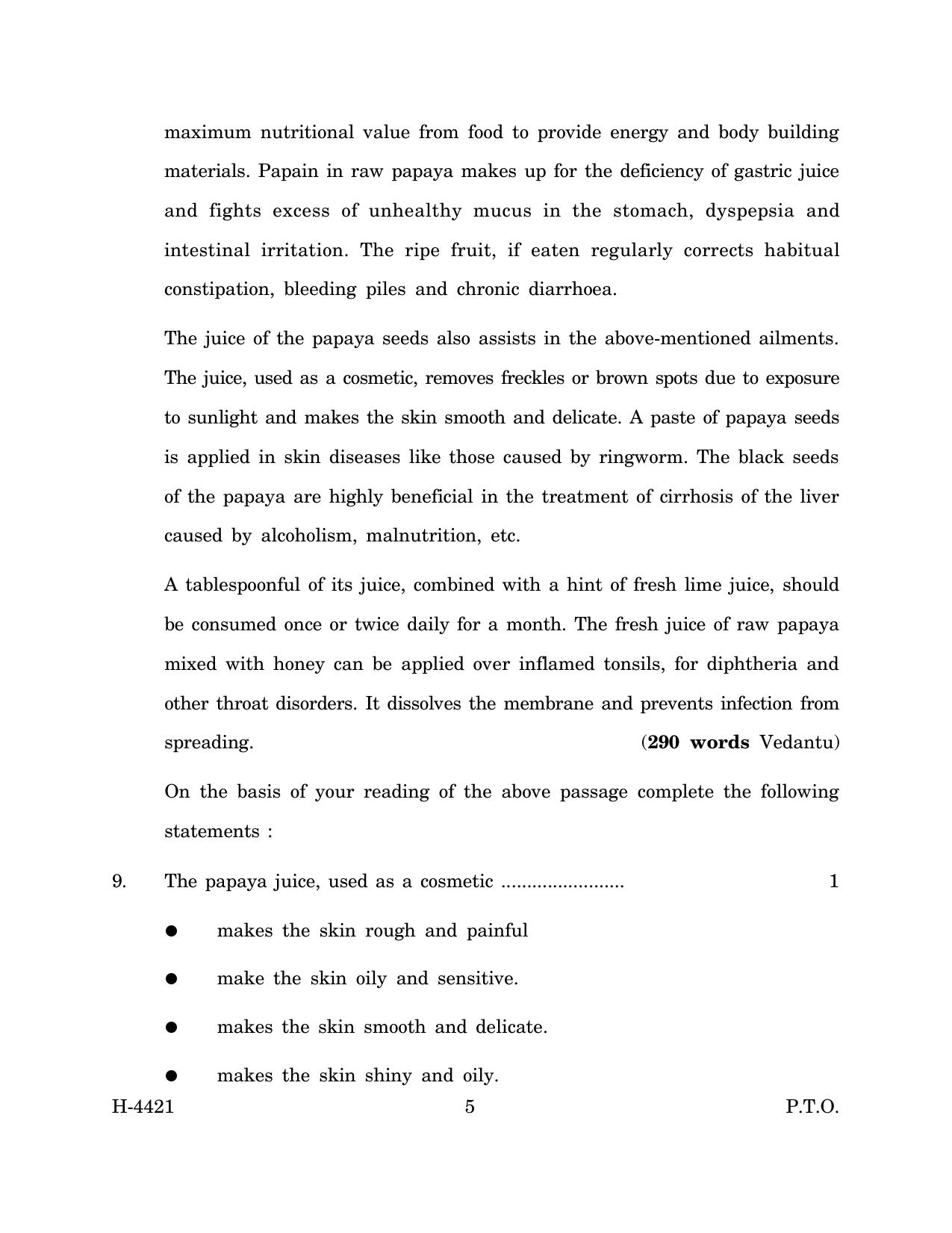 Goa Board Class 12 English II (March 2024) Question Paper - Page 5