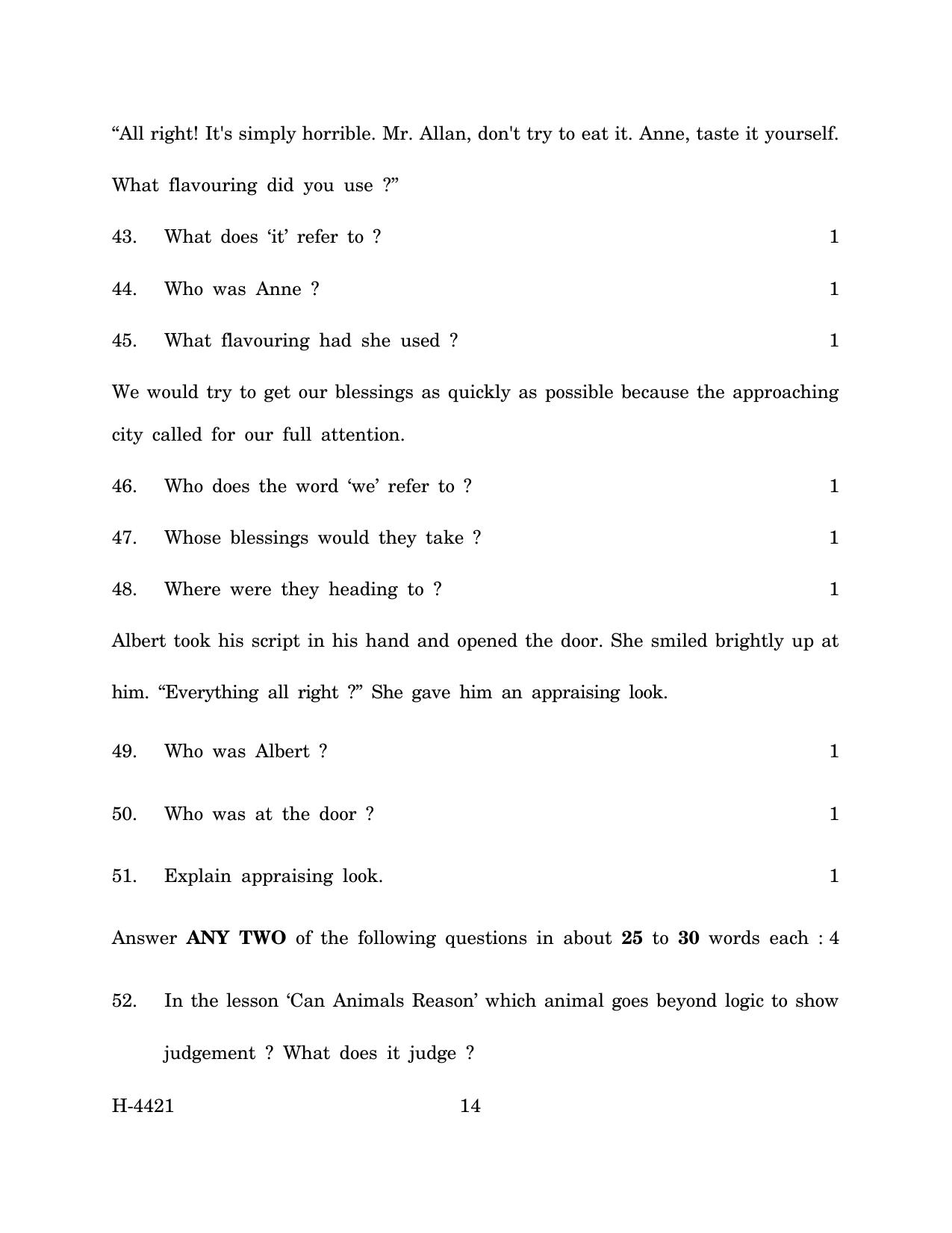 Goa Board Class 12 English II (March 2024) Question Paper - Page 14
