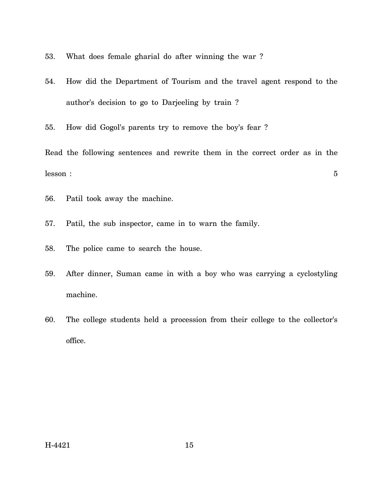 Goa Board Class 12 English II (March 2024) Question Paper - Page 15