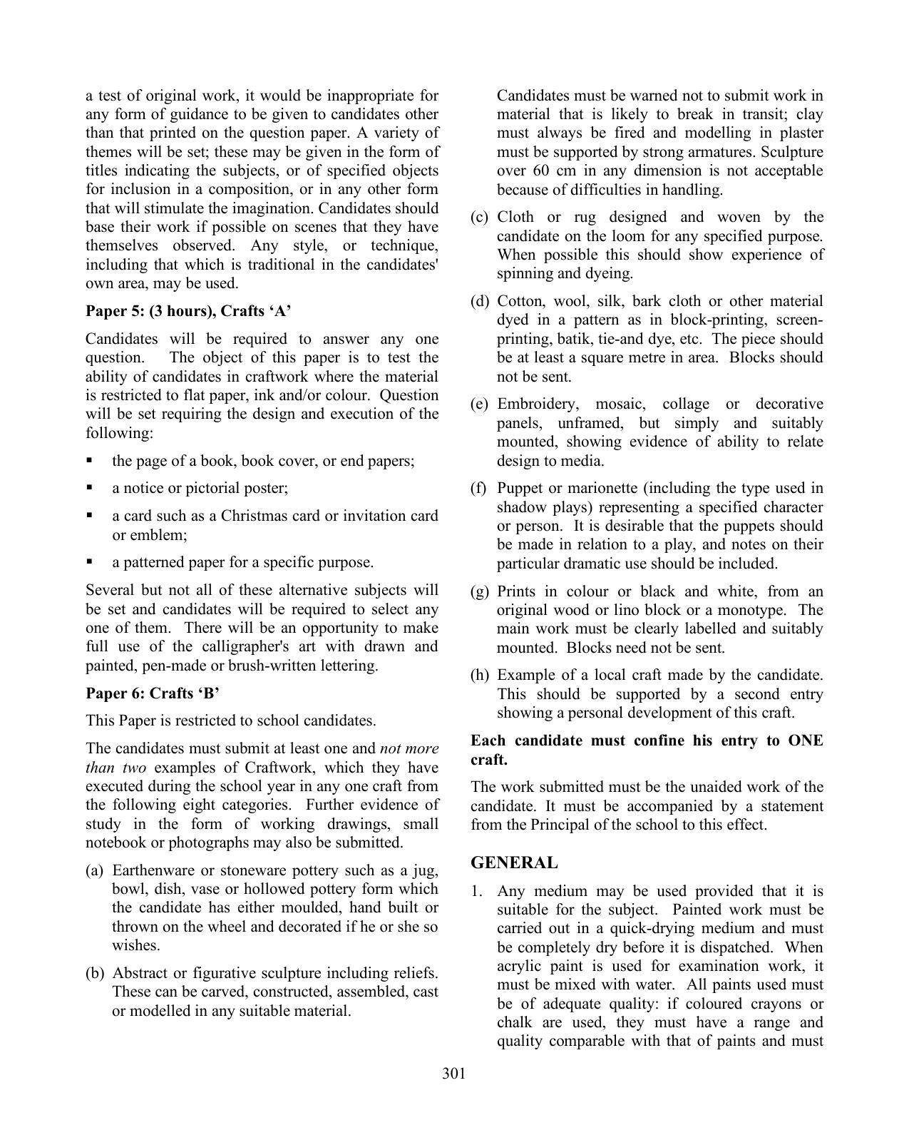 ISC Class XI & XII Art Syllabus - Page 2