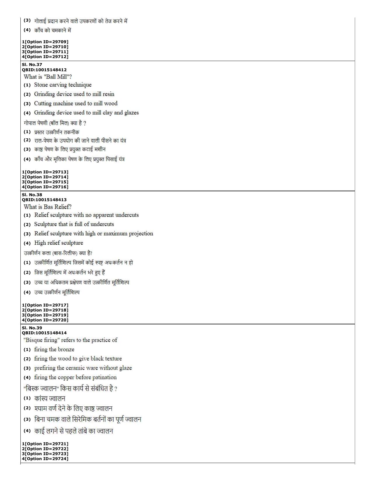 CUET (PG) 2022: PGQP-74 Plastic Arts  (10-09-2022) Question Paper - Page 14