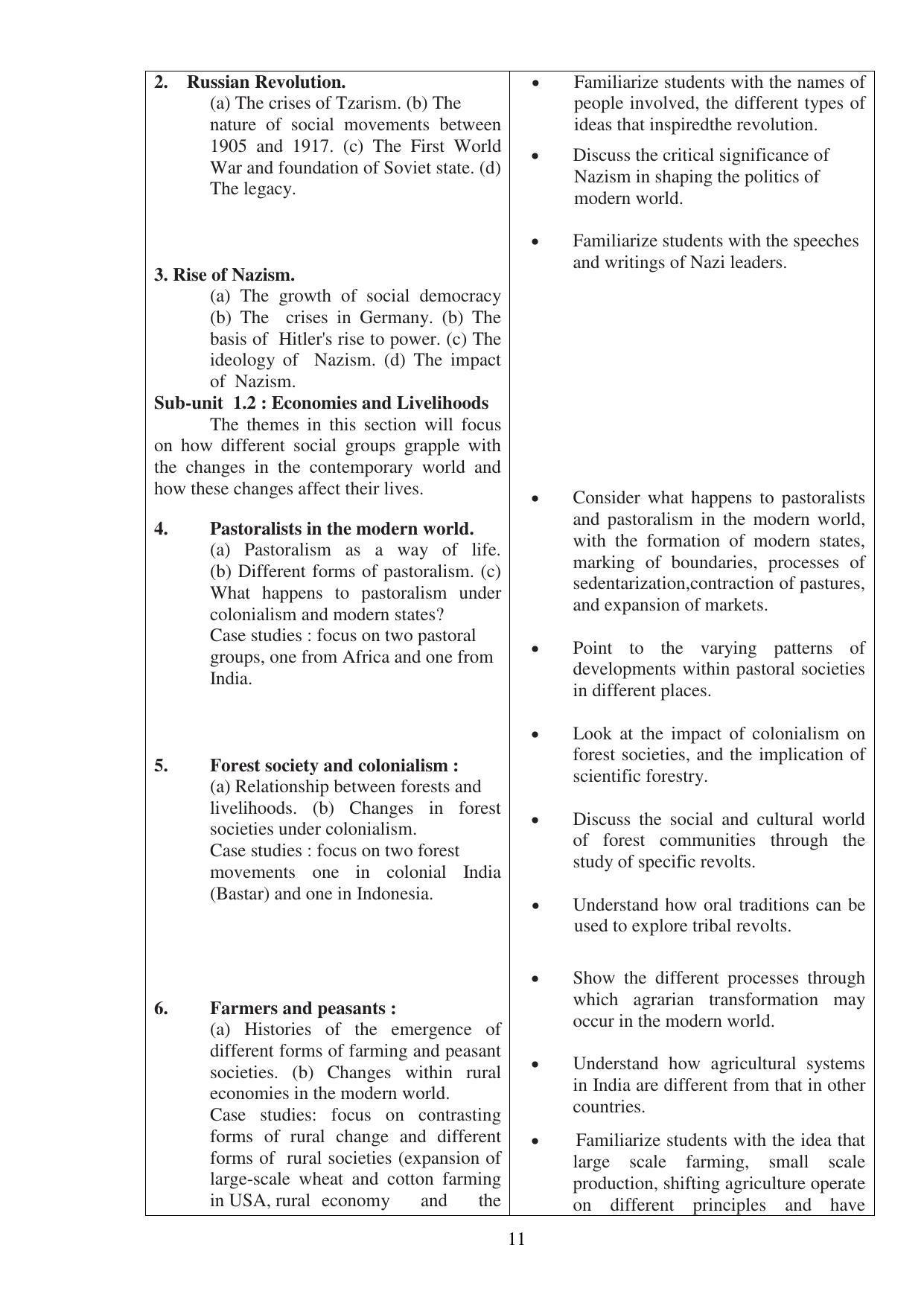 UBSE Class 9 Syllabus - Page 11