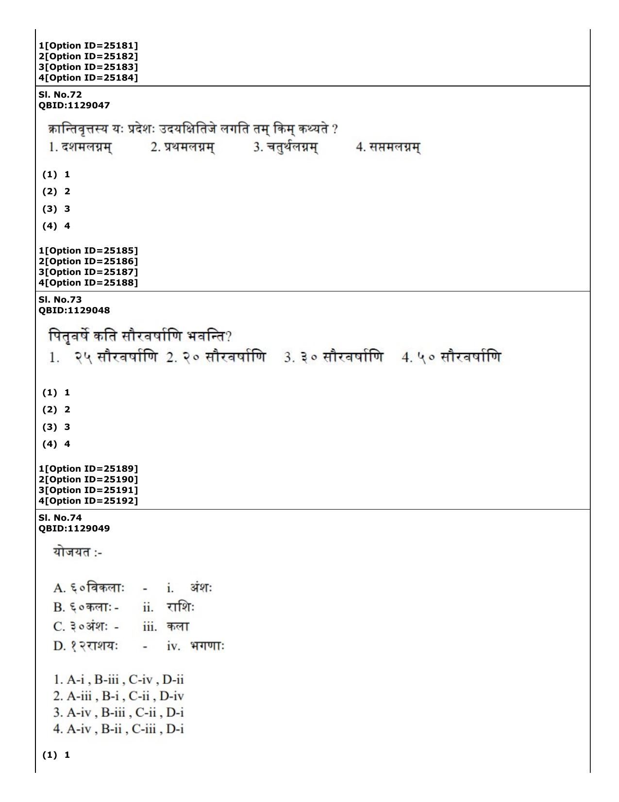 CUET (PG) 2022: PGQP-81 Jyotish (Ganit) (09-09-2022) Question Paper - Page 39