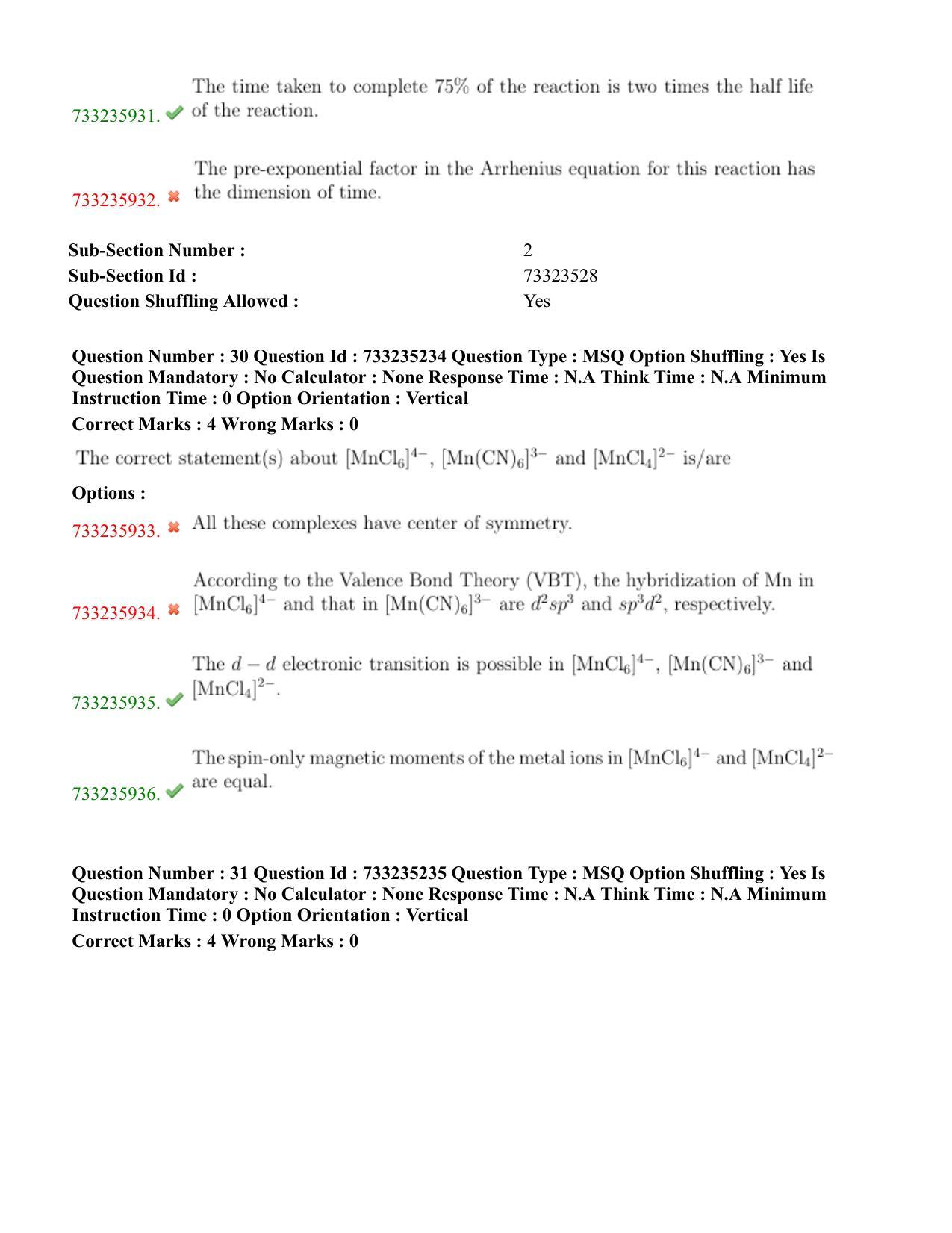 NEST Session I 2022 Question Paper - Page 21