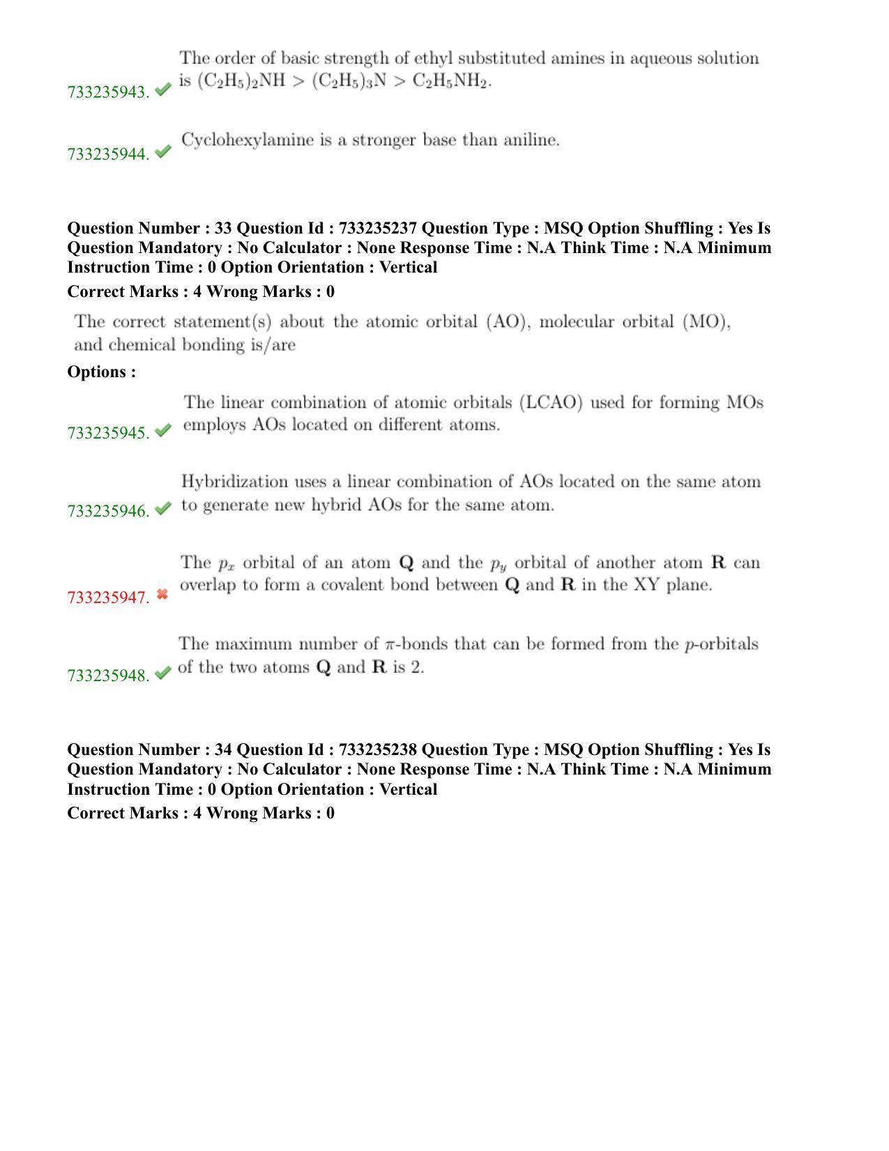 NEST Session I 2022 Question Paper - Page 23