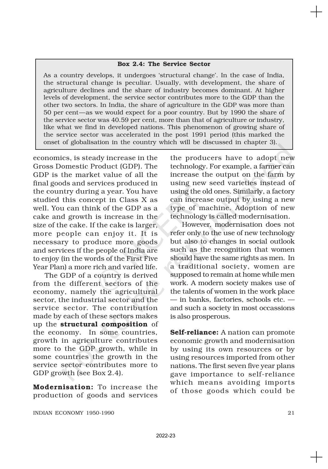 NCERT Book for Class 11 Economics (Indian Economics) Chapter 2 Indian Economy (1950-1990) - Page 6