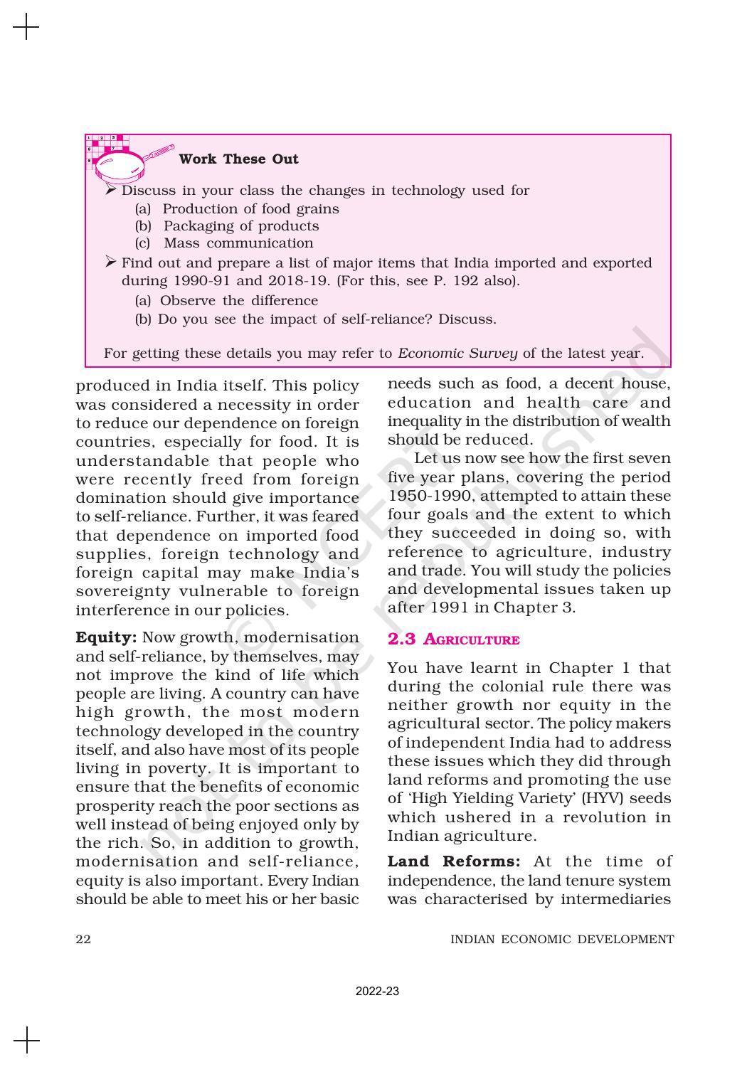 NCERT Book for Class 11 Economics (Indian Economics) Chapter 2 Indian Economy (1950-1990) - Page 7