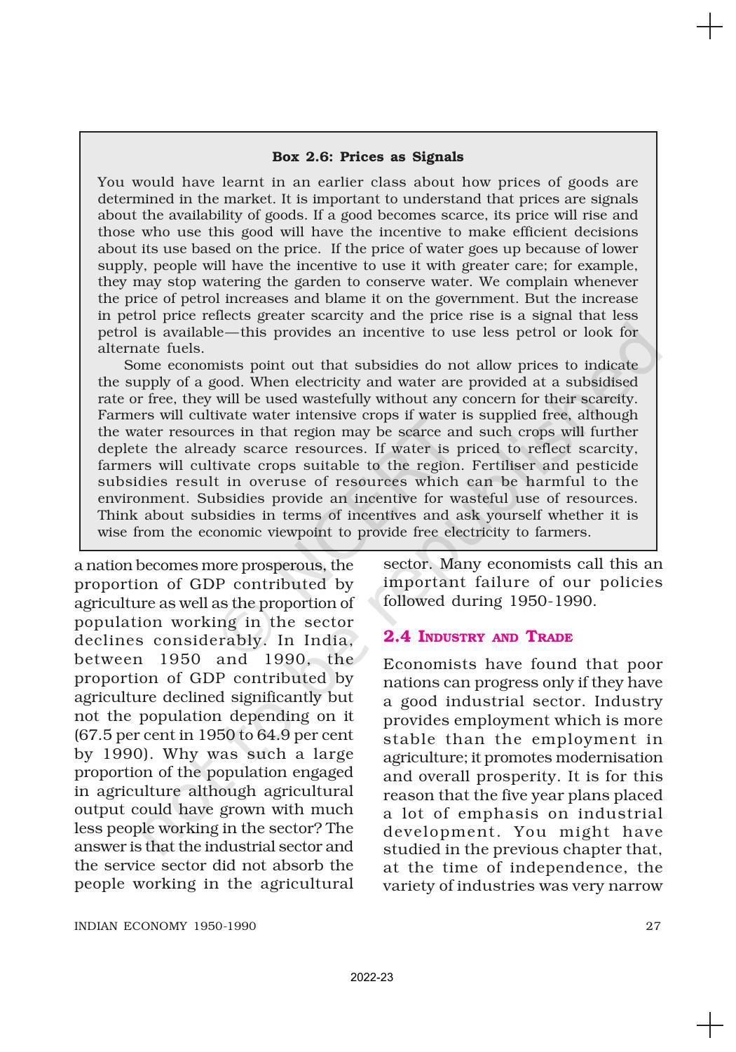 NCERT Book for Class 11 Economics (Indian Economics) Chapter 2 Indian Economy (1950-1990) - Page 12