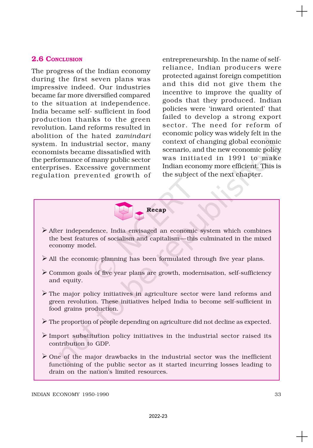 NCERT Book for Class 11 Economics (Indian Economics) Chapter 2 Indian Economy (1950-1990) - Page 18