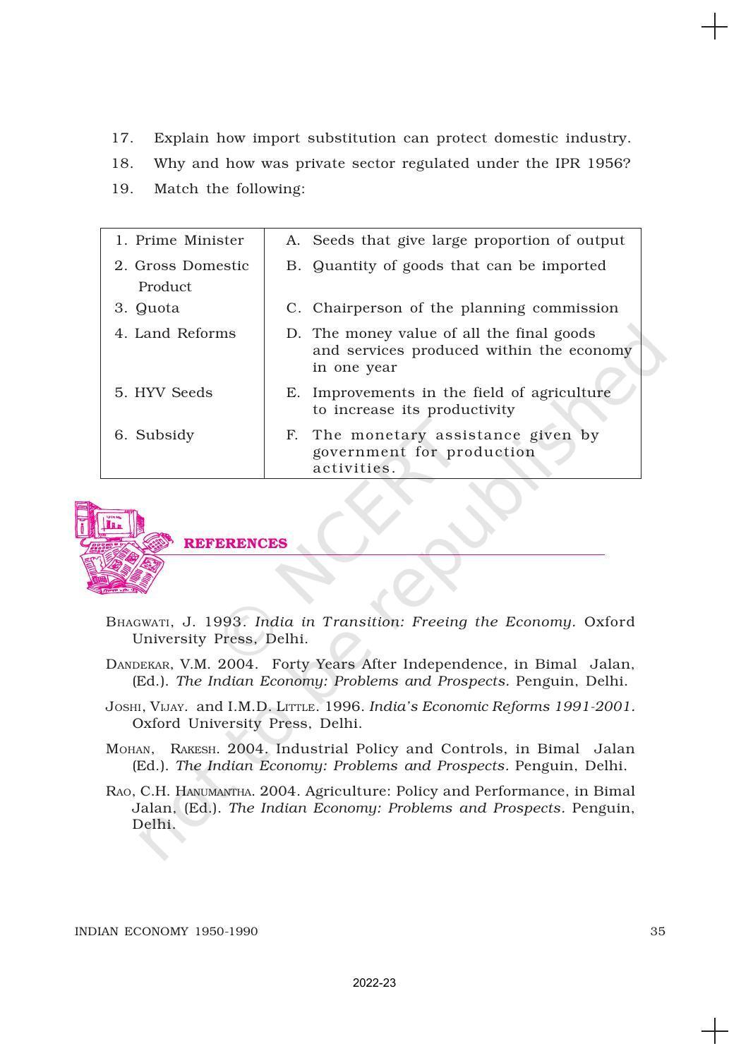 NCERT Book for Class 11 Economics (Indian Economics) Chapter 2 Indian Economy (1950-1990) - Page 20
