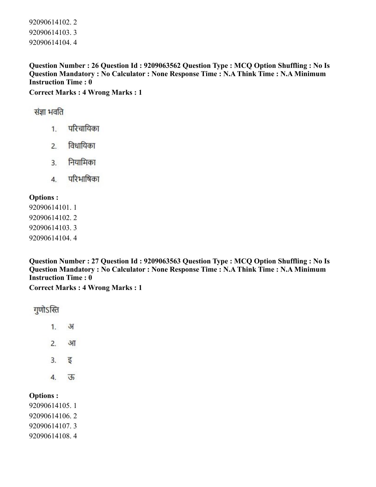 CUET PG 2023: ACQP26 – Vyakarana & Sabdabodha Systems (Hindi)-Shift 3 (06-06-2023) Question Paper - Page 36
