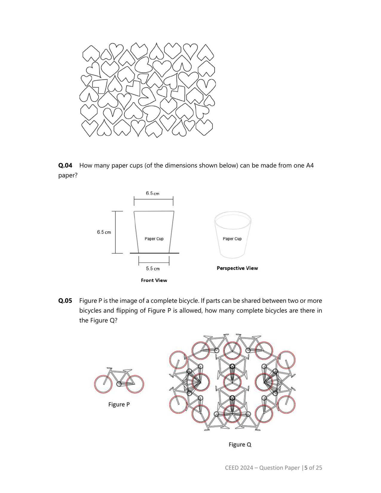CEED 2024 Question Paper - Page 5
