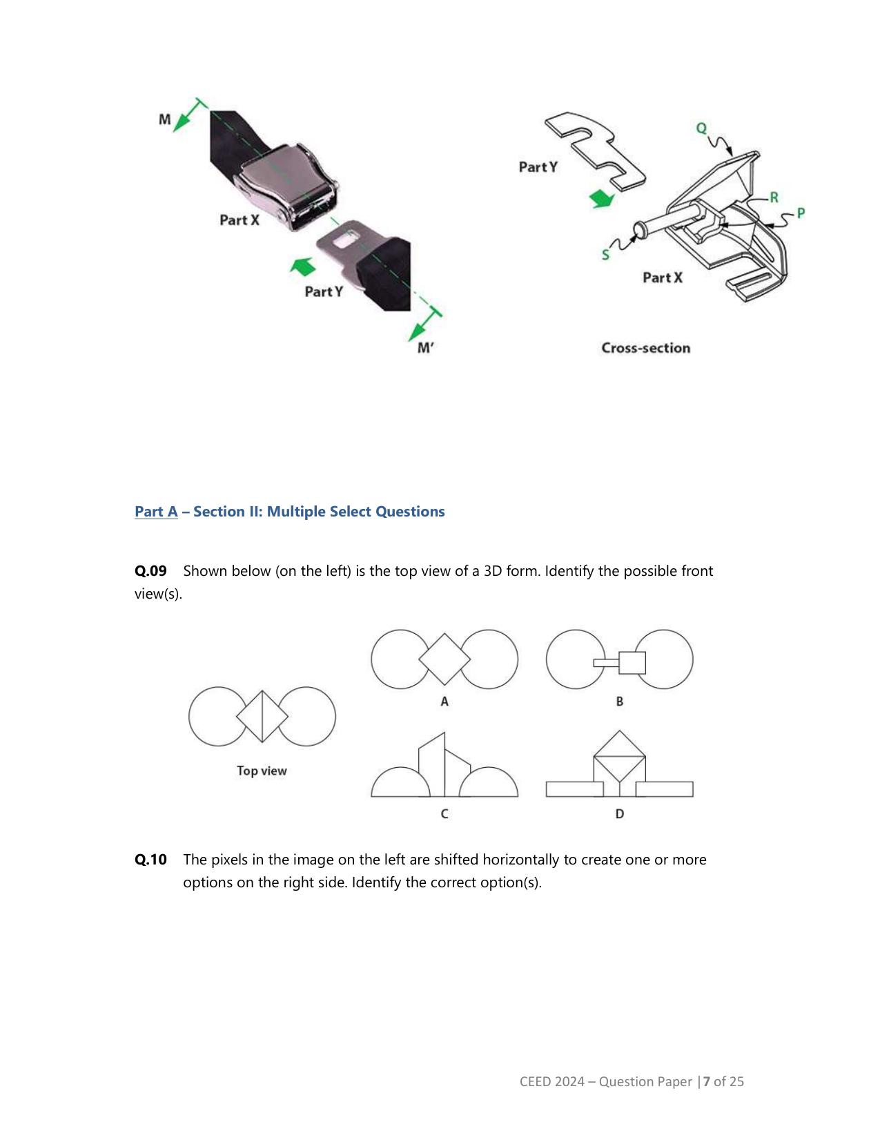 CEED 2024 Question Paper - Page 7
