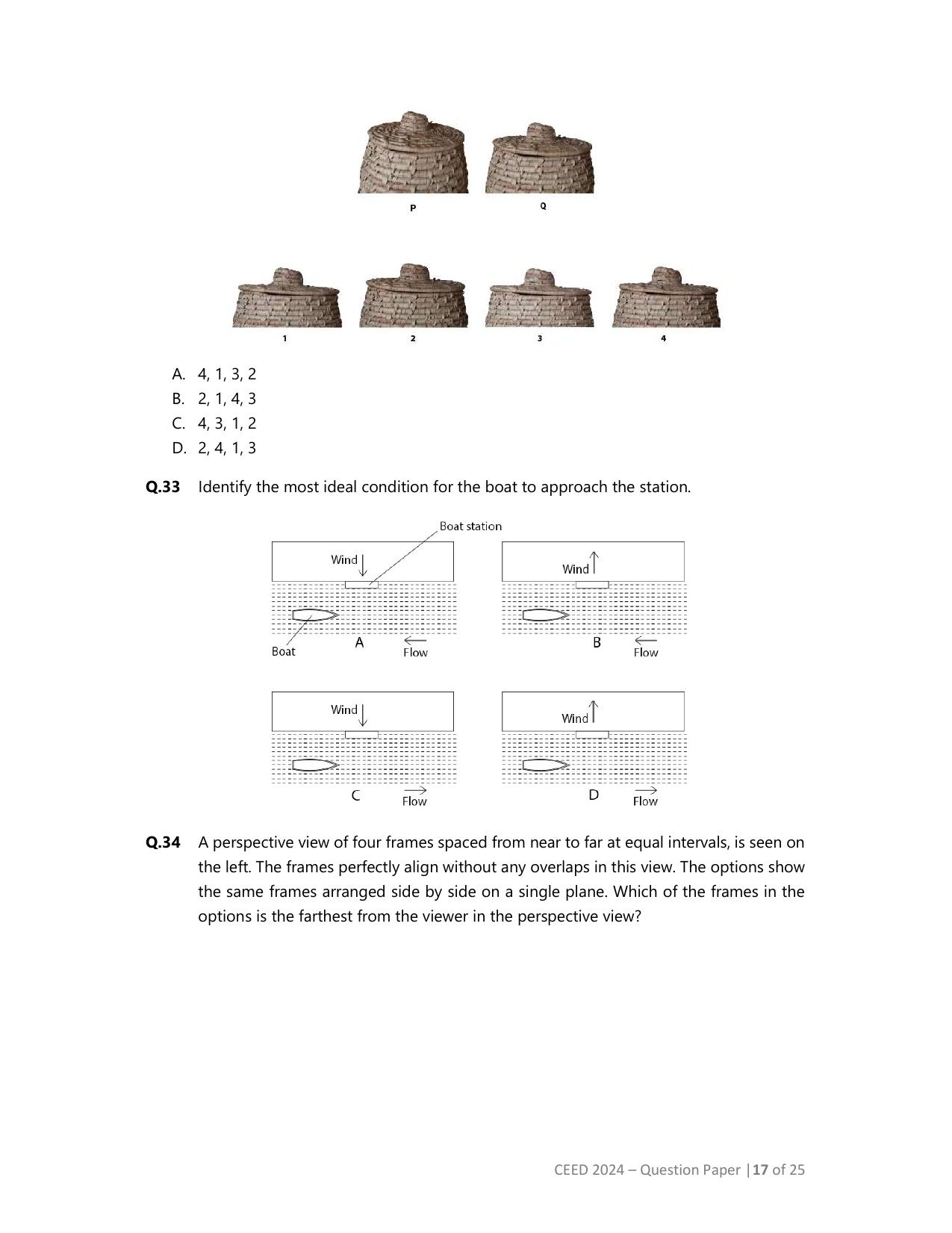 CEED 2024 Question Paper - Page 17
