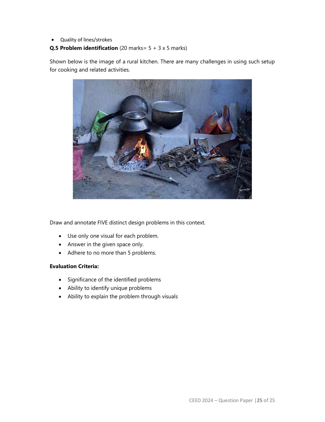 CEED 2024 Question Paper - Page 25