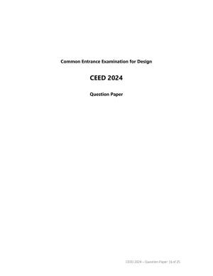 CEED 2024 Question Paper