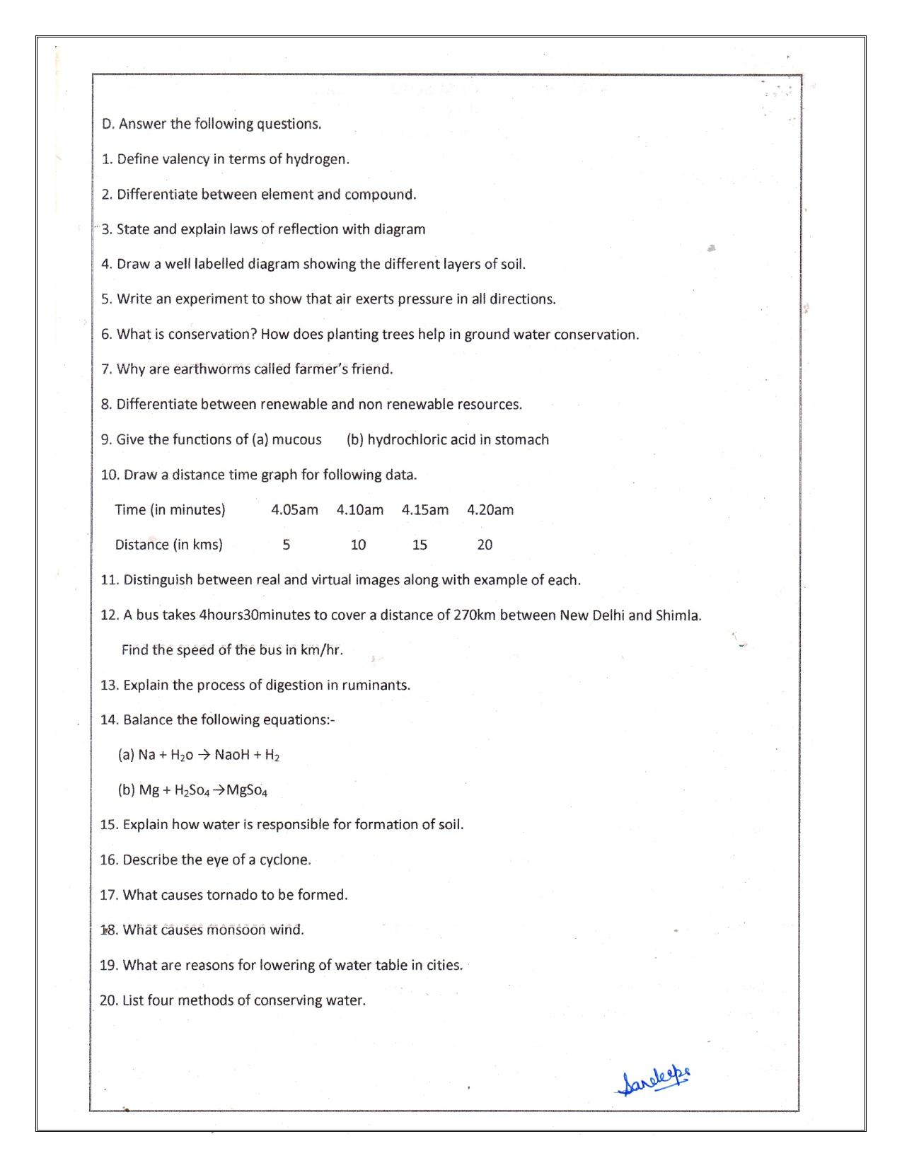 CBSE Worksheets for Class 7 Science Assignment 1 - Page 2