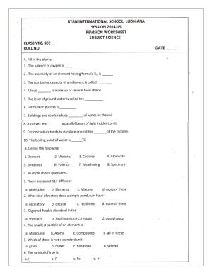 CBSE Worksheets for Class 7 Science Assignment 1