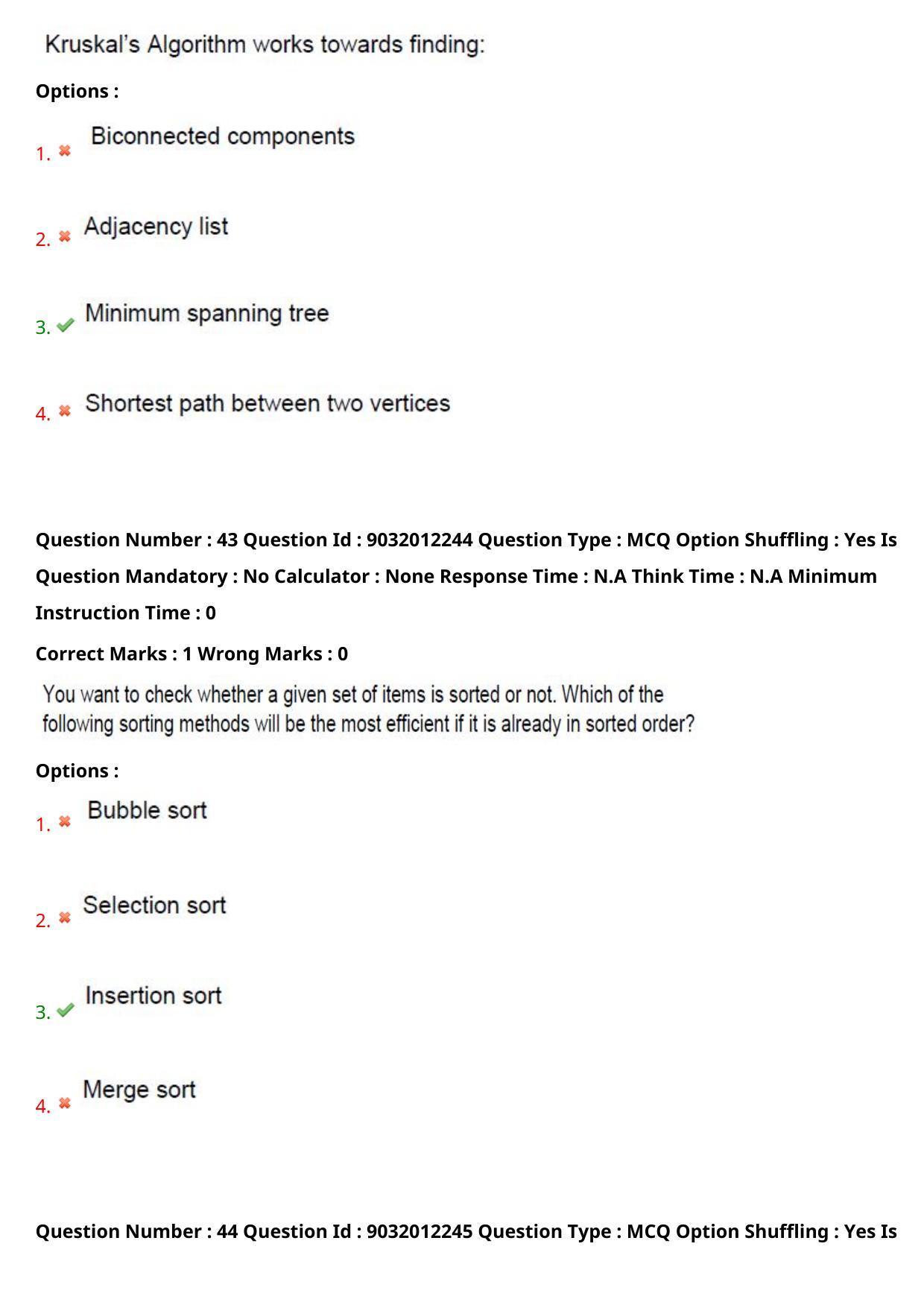 TS CPGET 2022 M.Sc Computer Science Question Paper with Answer Key - Page 27
