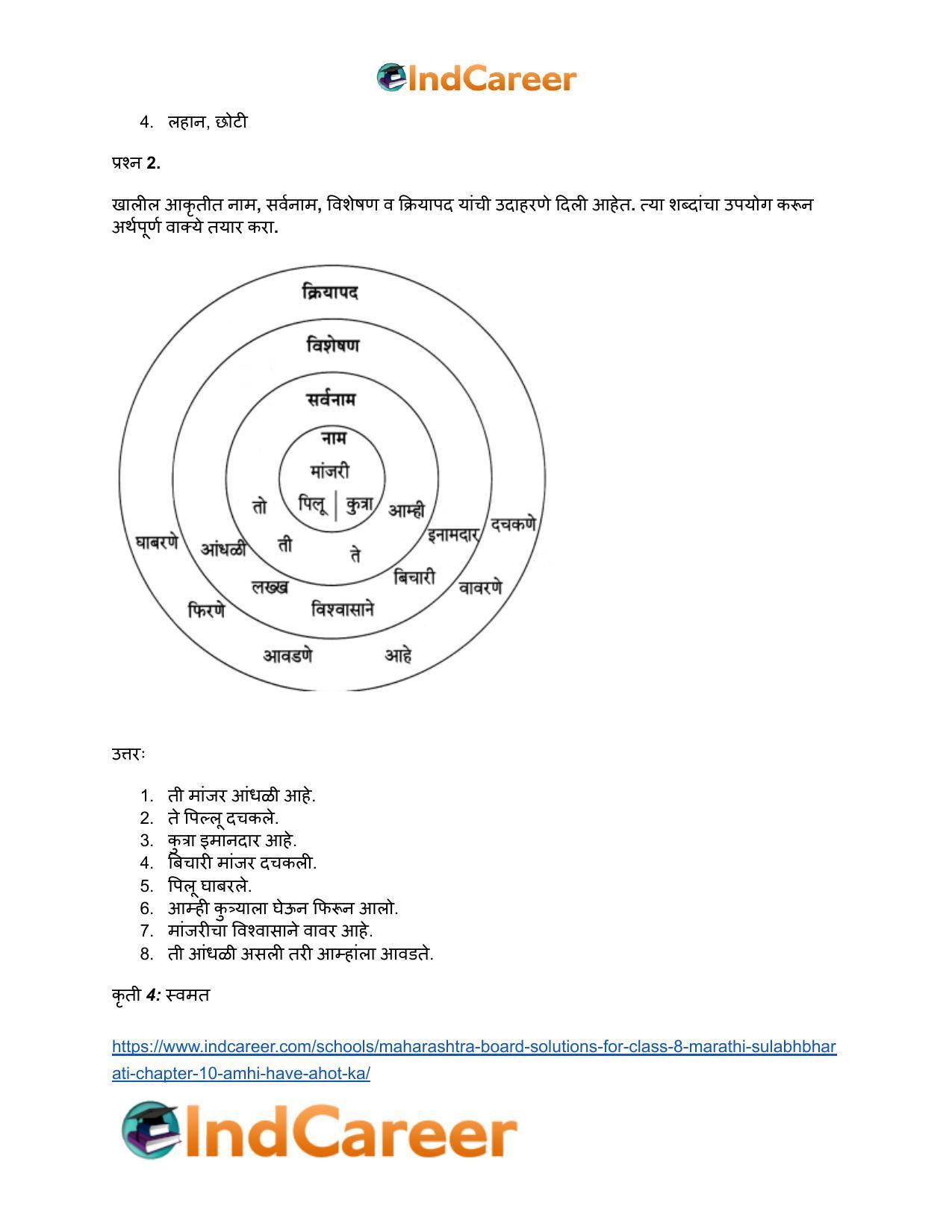 Maharashtra Board Solutions for Class 8- Marathi Sulabhbharati: Chapter 10- आम्ही हवे आहोत का? - Page 31