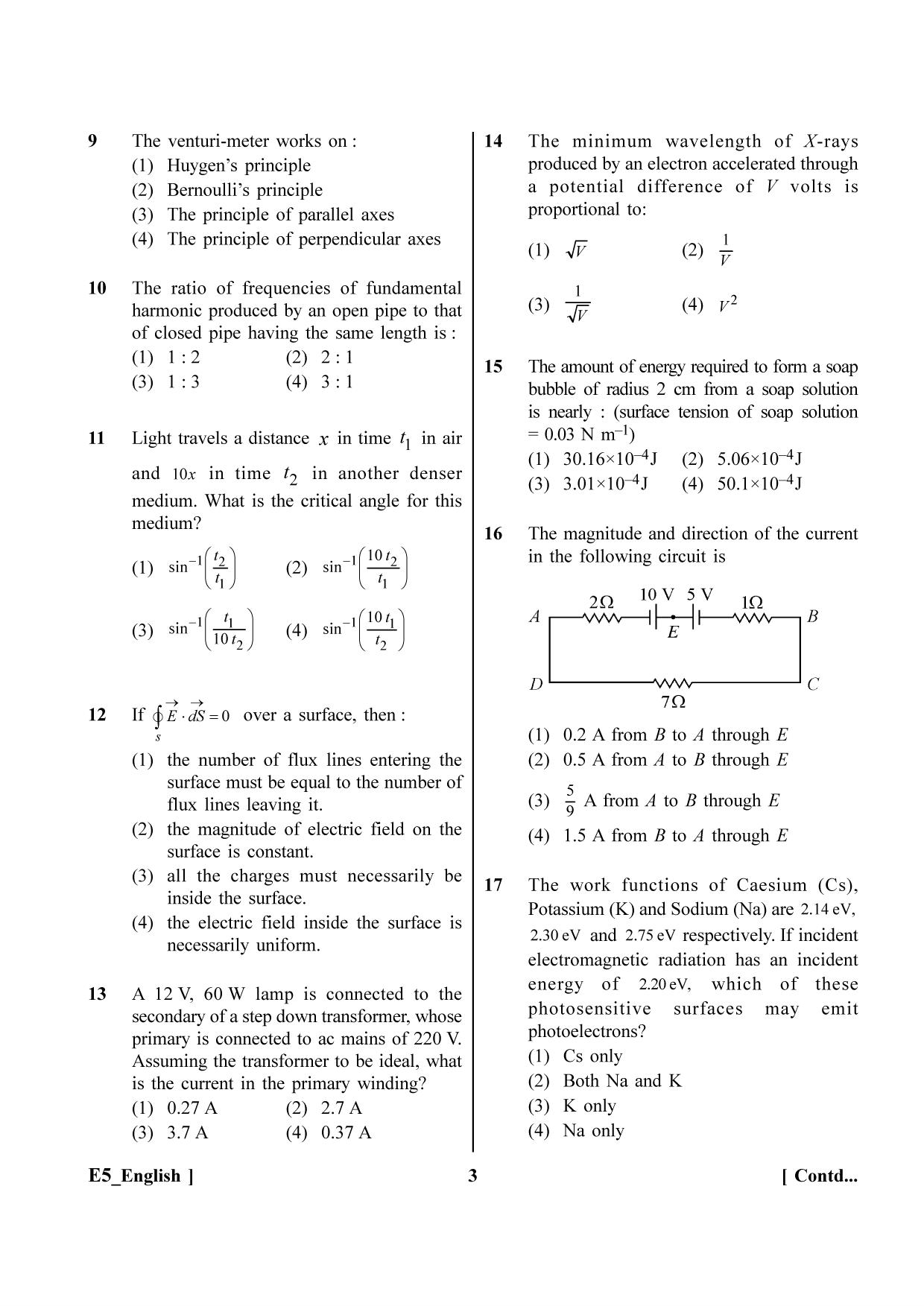 NEET 2023 E5 Question Paper - Page 3