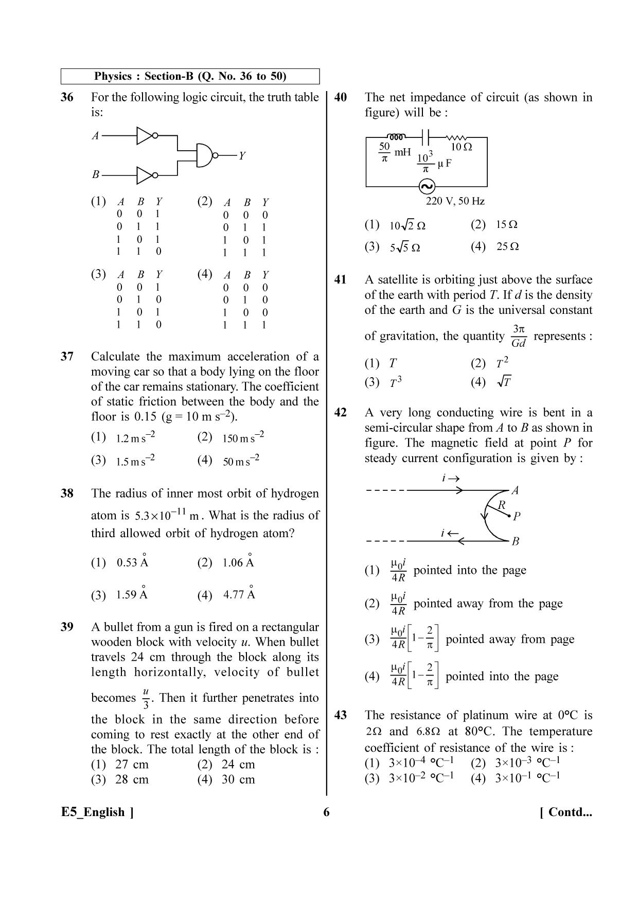 NEET 2023 E5 Question Paper - Page 6