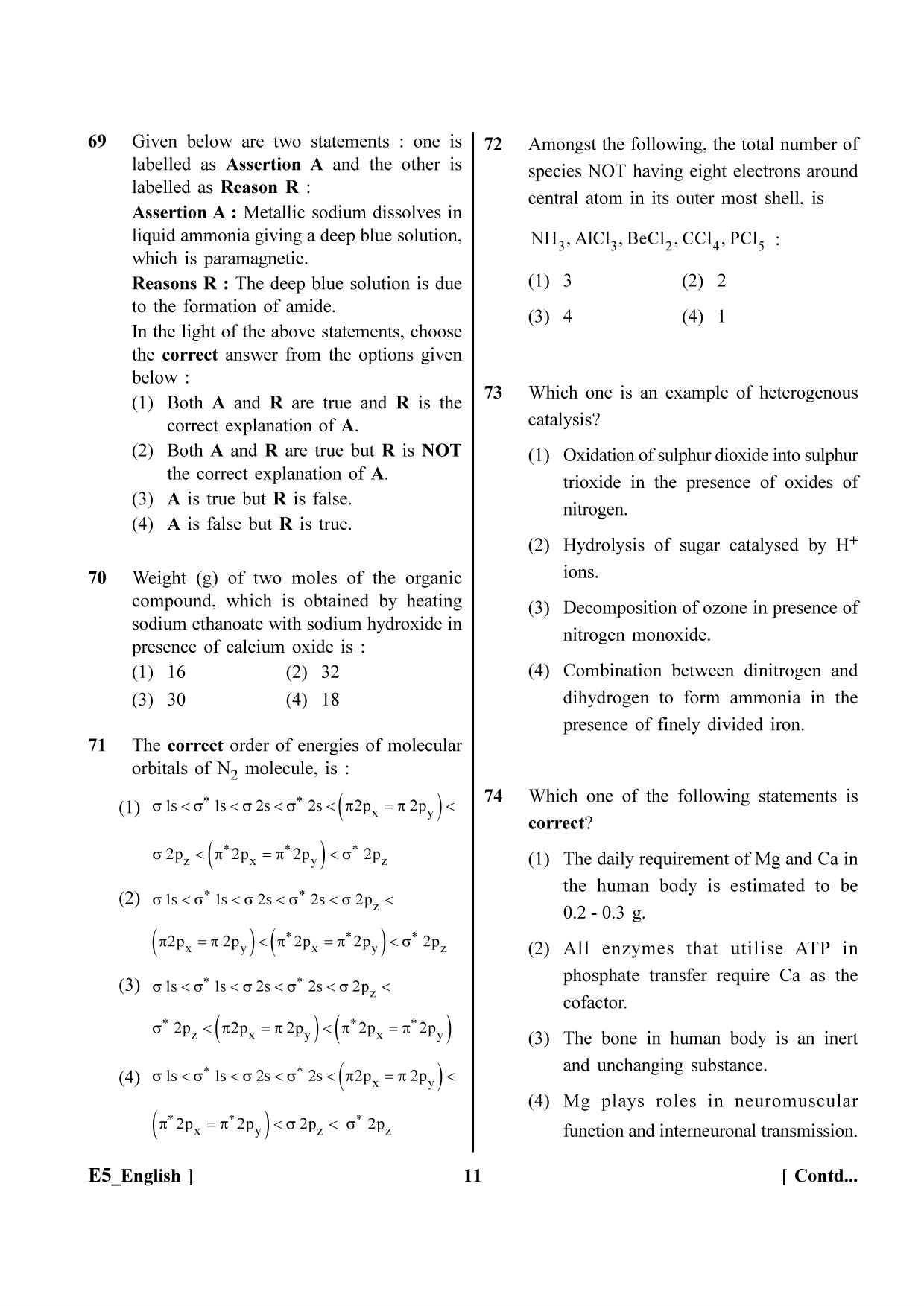 NEET 2023 E5 Question Paper - Page 11