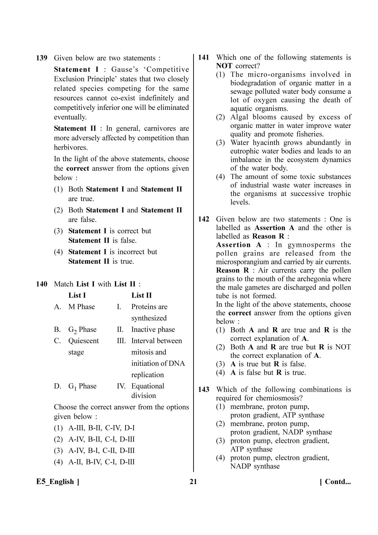 NEET 2023 E5 Question Paper - Page 21