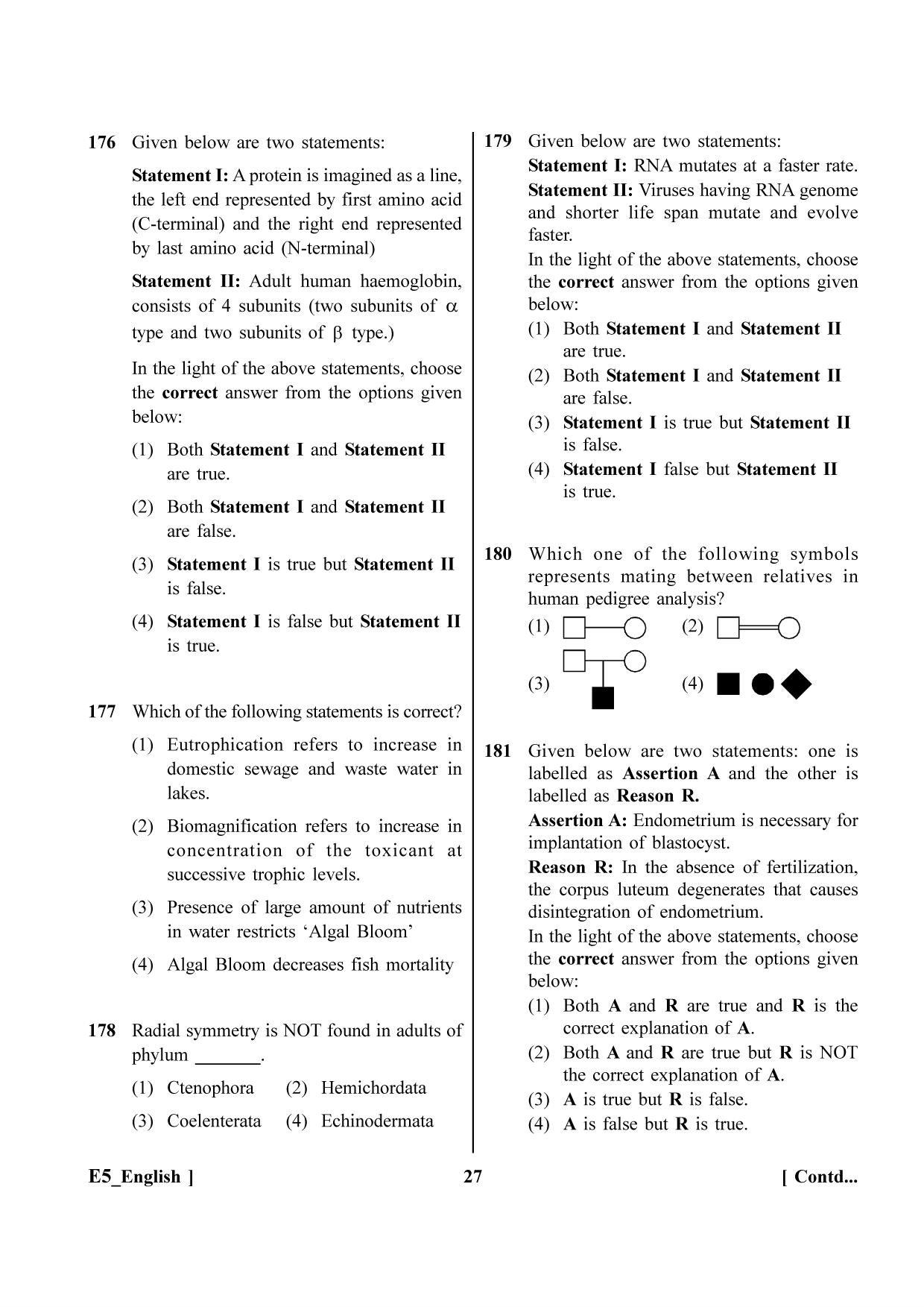 NEET 2023 E5 Question Paper - Page 27