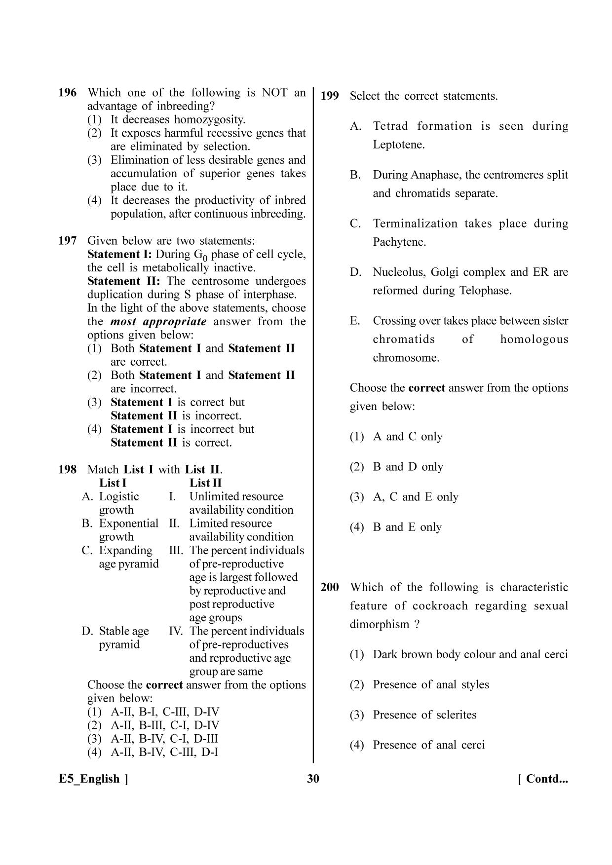NEET 2023 E5 Question Paper - Page 30