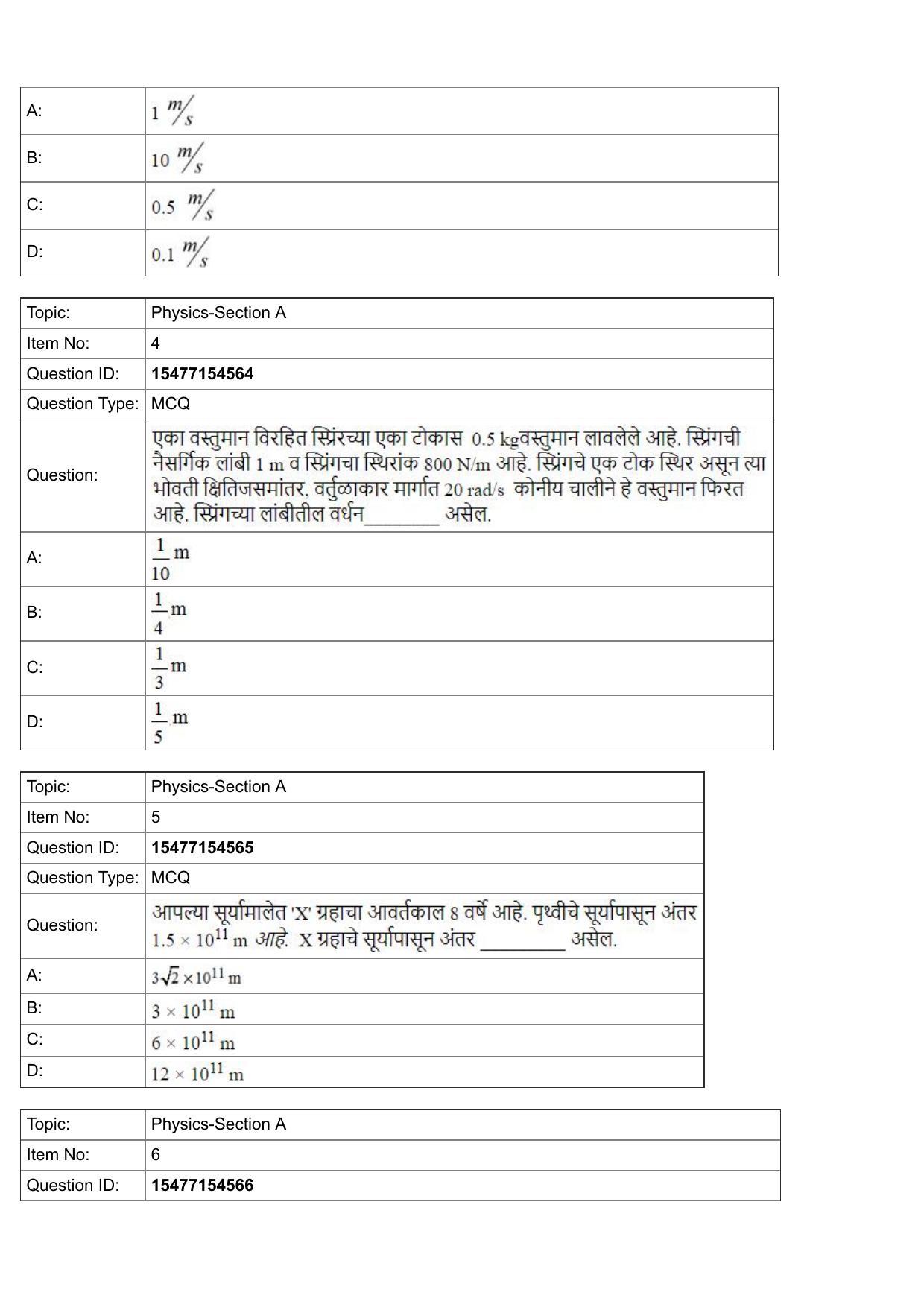 JEE Mains 2022: BTech Marathi (Shift 2) 30-07-2022 Question Paper - Page 2