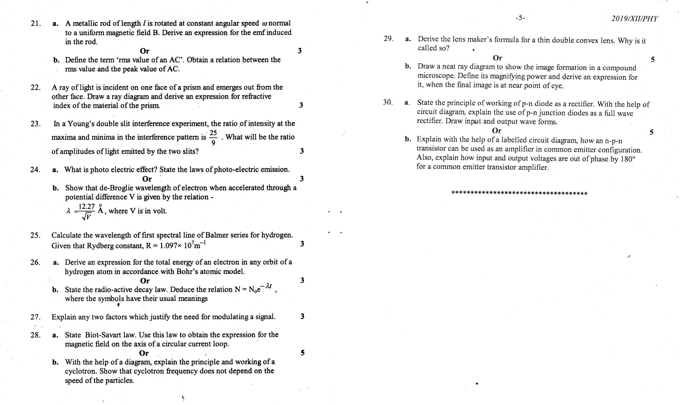 Nagaland Board Class 12 Physics 2019 Question Papers - Page 3