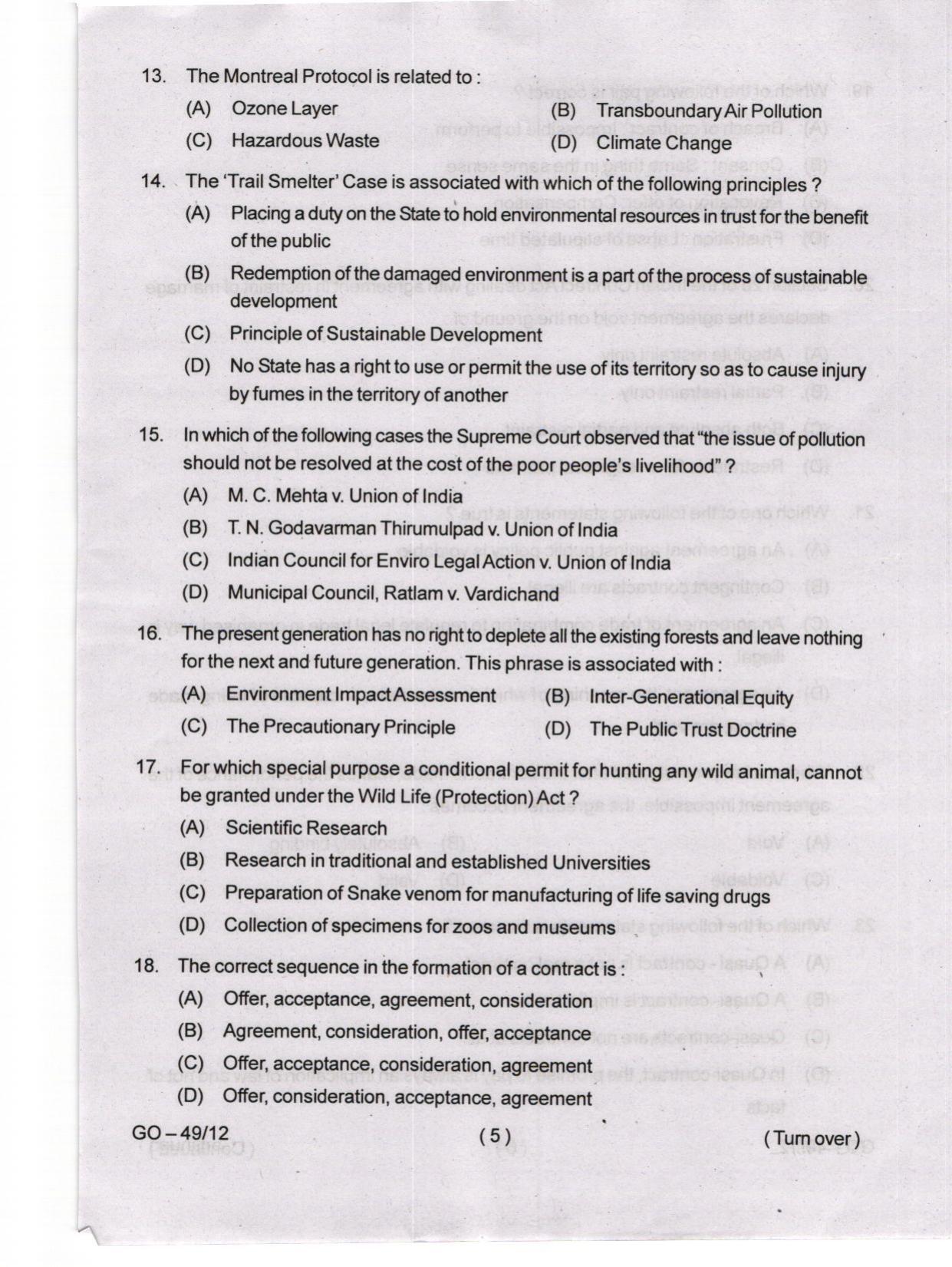 Odisha CPET 2024 LLM Question Papers - Page 5