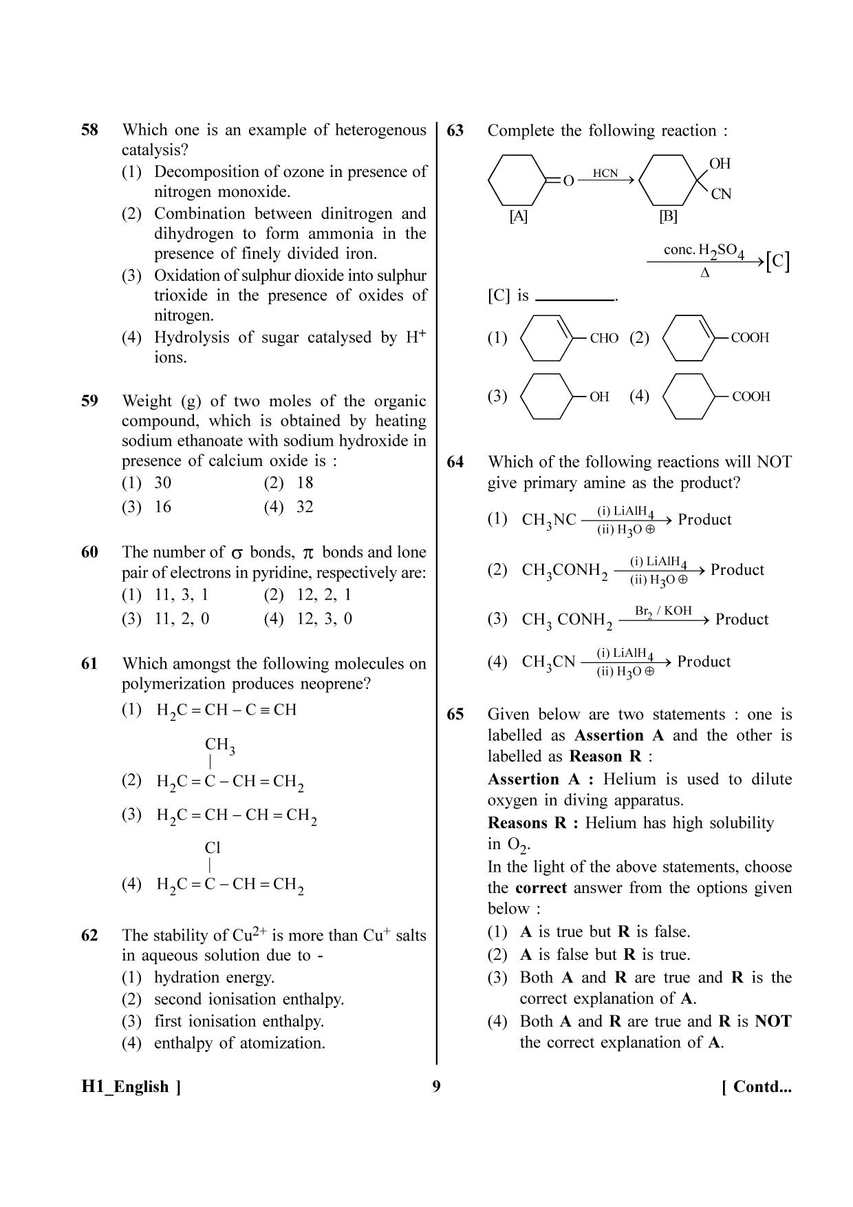 NEET 2023 H1 Question Paper - Page 9