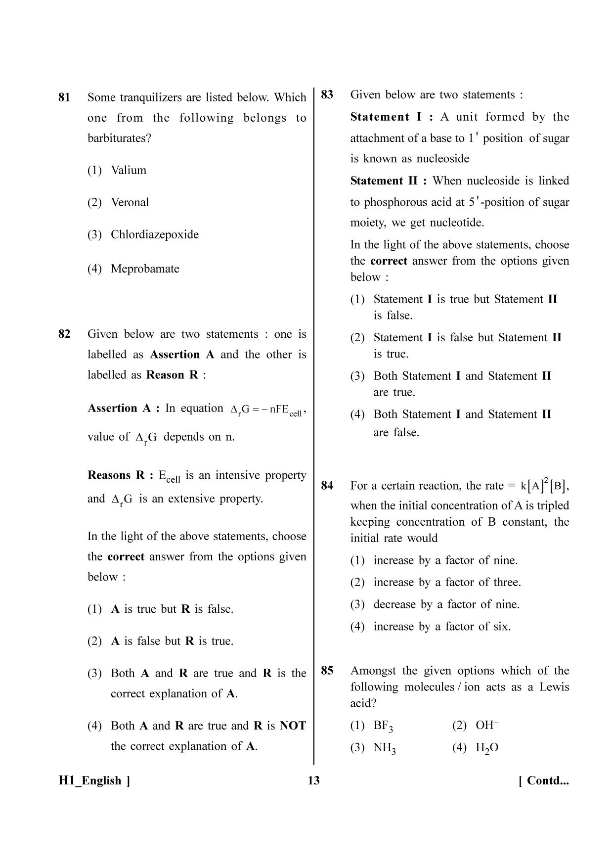 NEET 2023 H1 Question Paper - Page 13