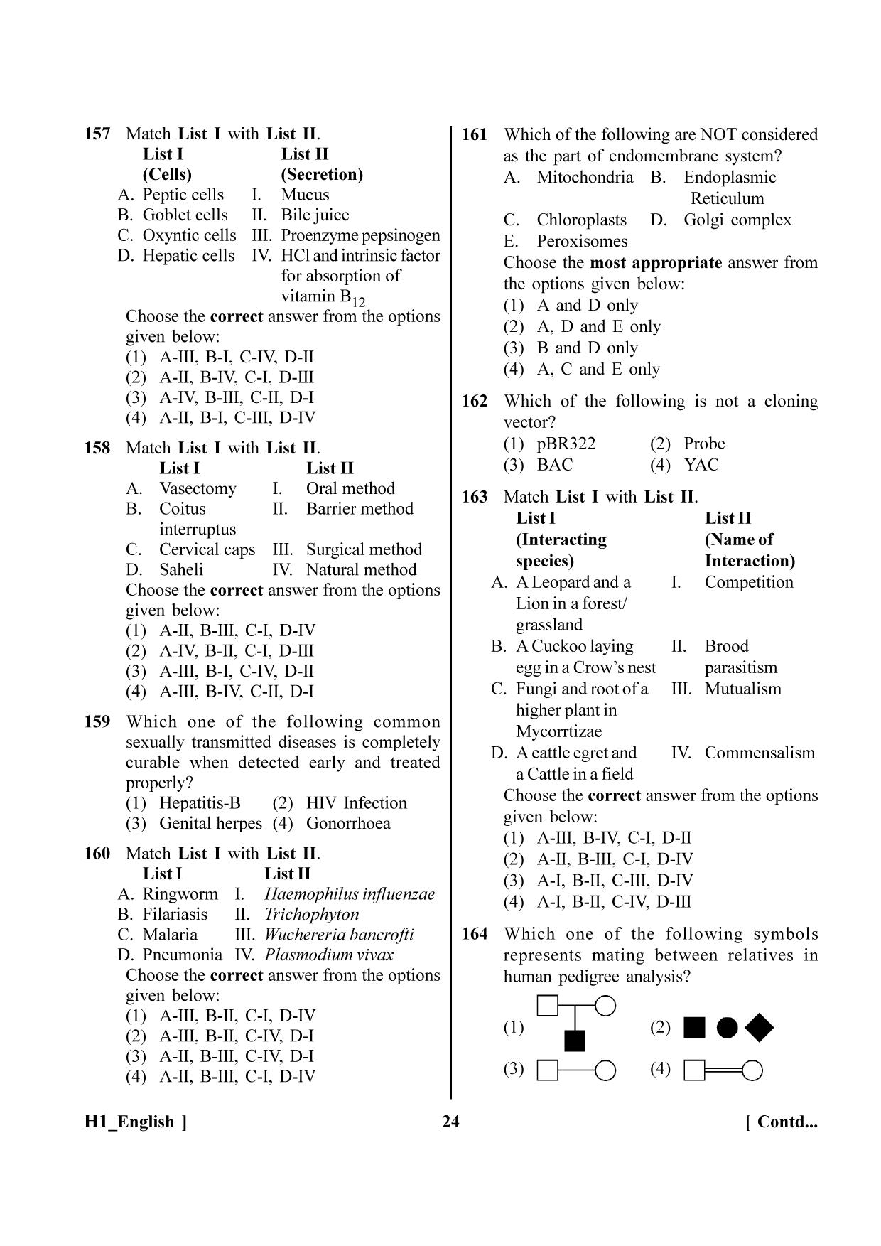 NEET 2023 H1 Question Paper - Page 24