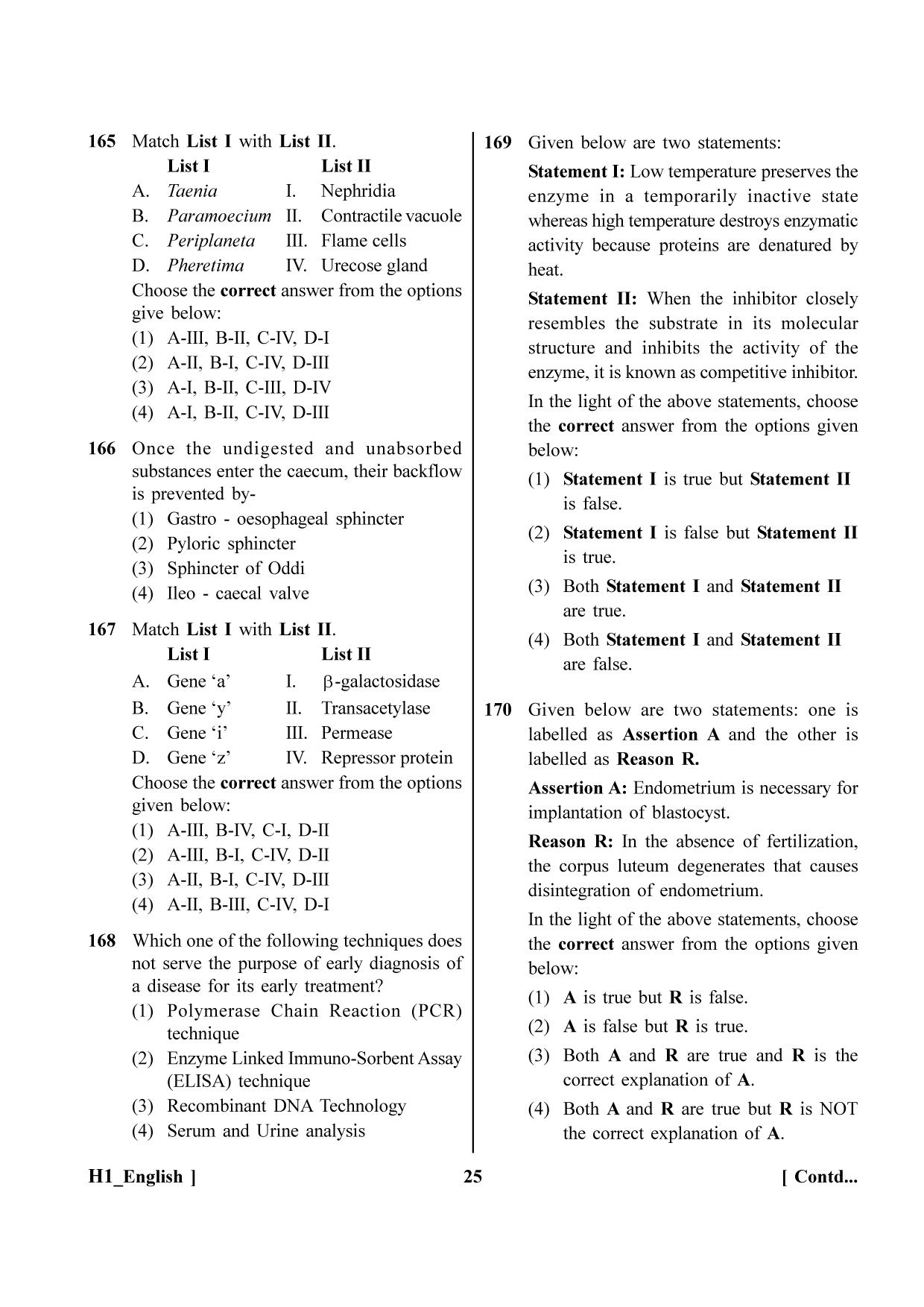 NEET 2023 H1 Question Paper - Page 25