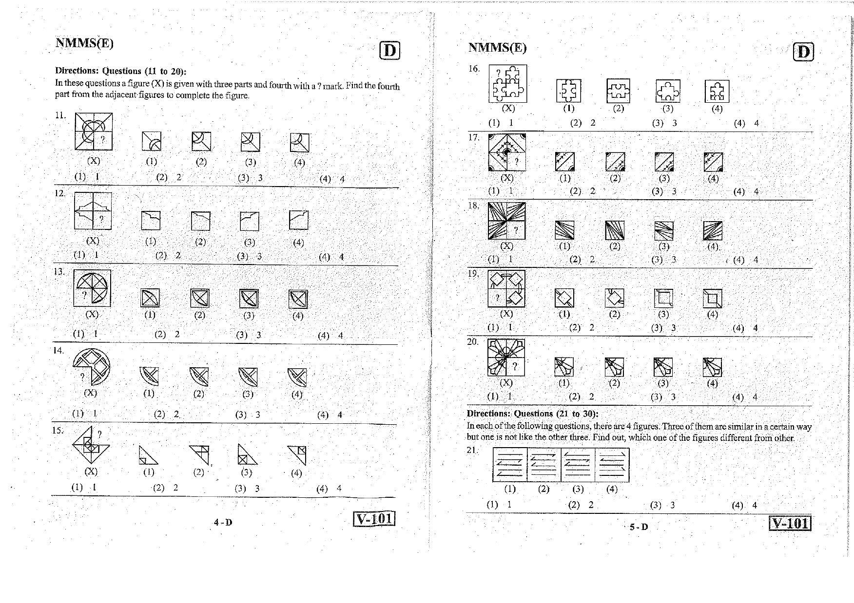 MAT - SAT English Nov 2018 (Set D) Class 8 Andhra Pradesh NMMS Question Papers - Page 3