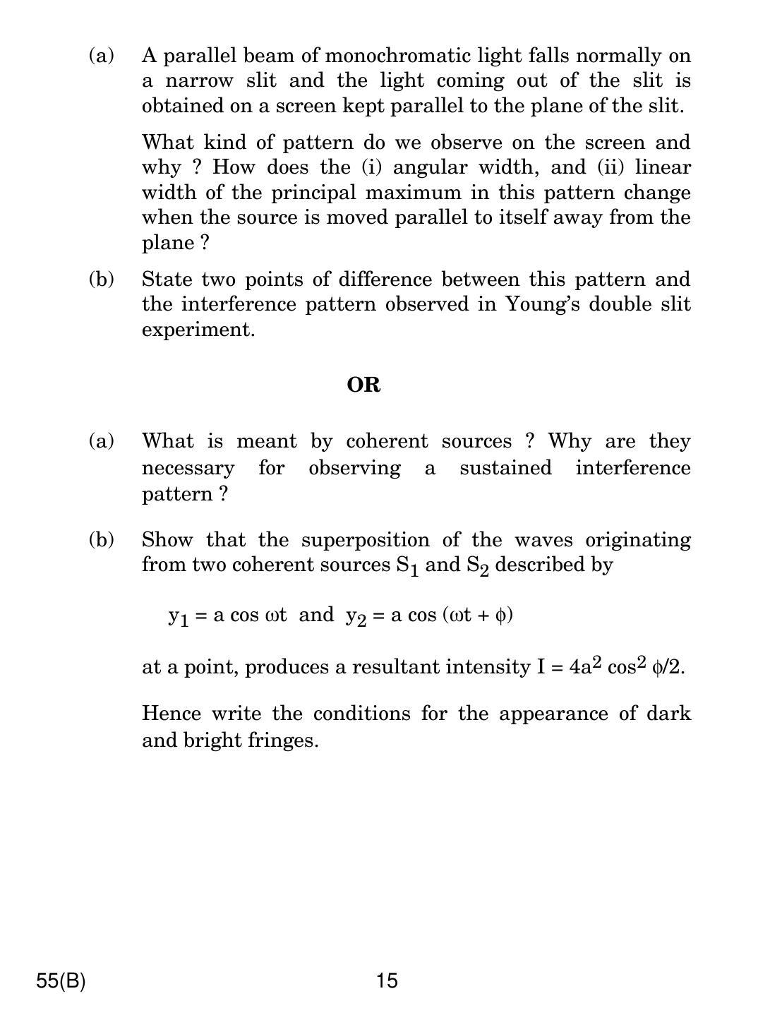 CBSE Class 12 55(B) Physics For Blind 2019 Question Paper - Page 15