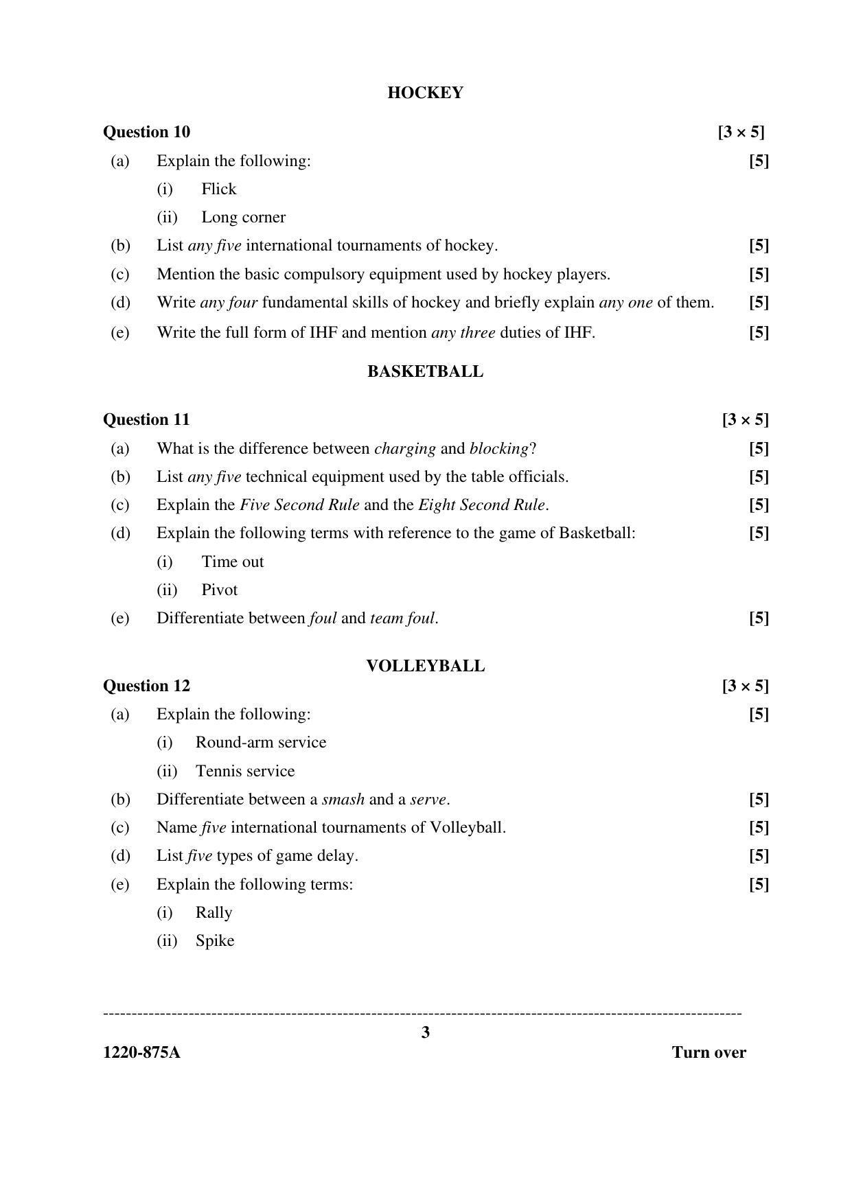 ISC Class 12 2020 Physical EDN. Question Paper - Page 3