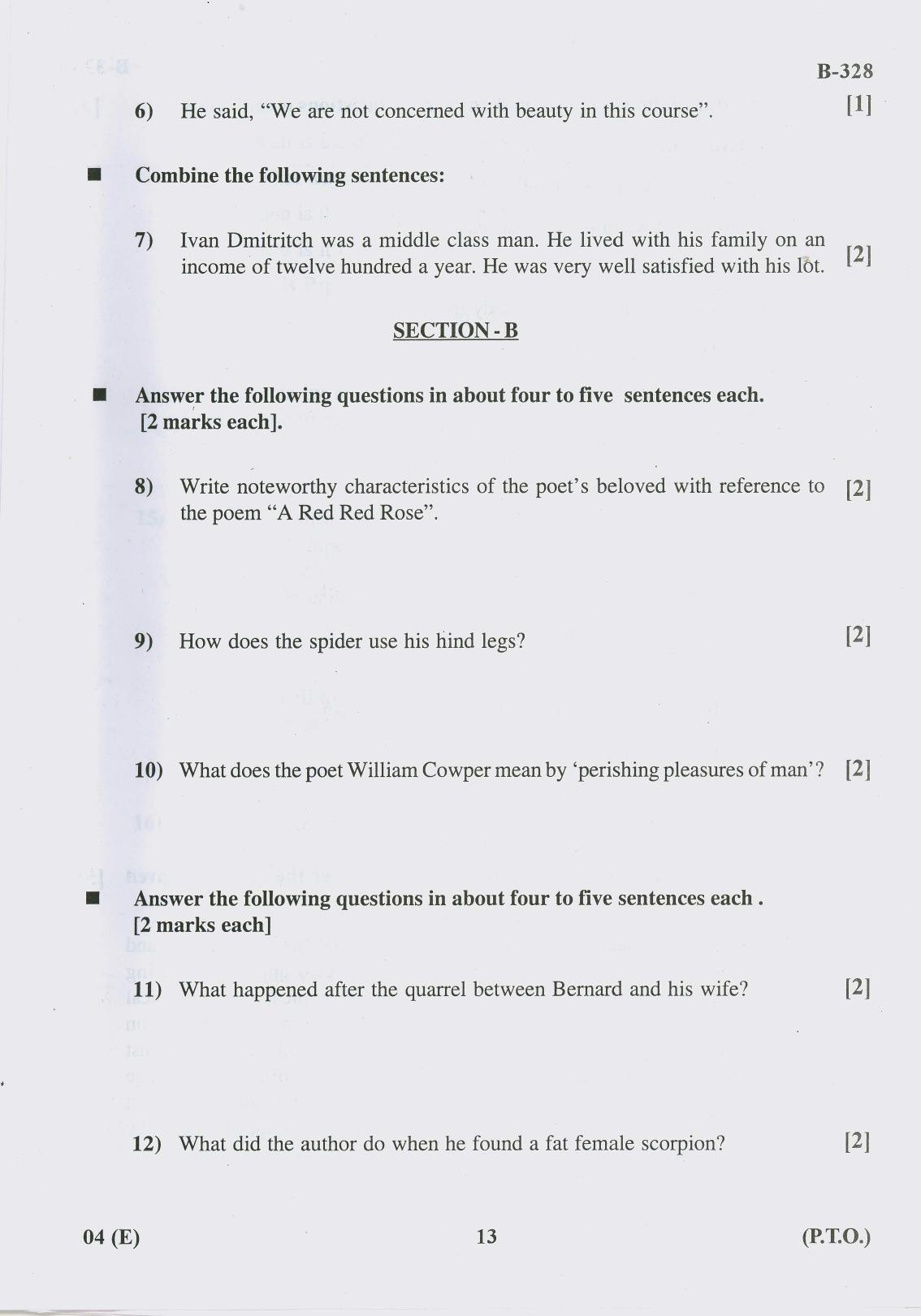Gujarat Board Class 10th Question Paper 2017 - 4 English F.L-English(10th Eng Med) - Page 13