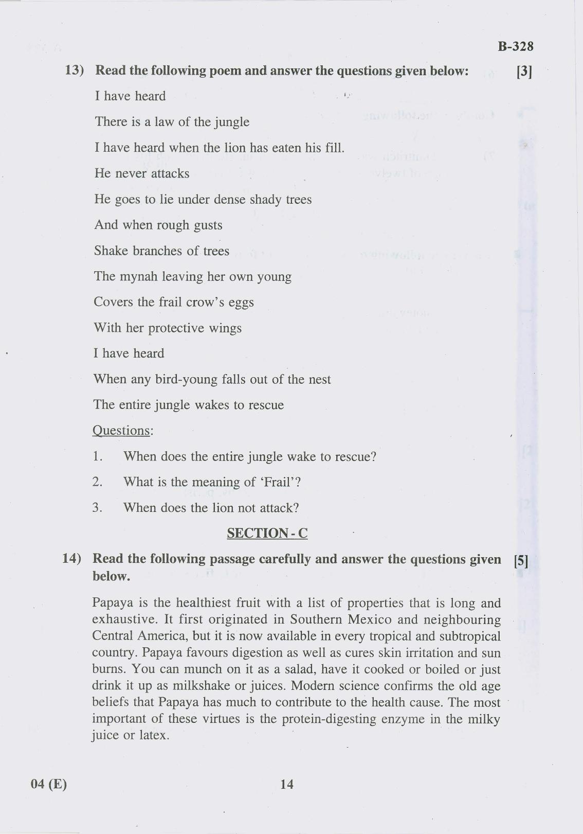 Gujarat Board Class 10th Question Paper 2017 - 4 English F.L-English(10th Eng Med) - Page 14
