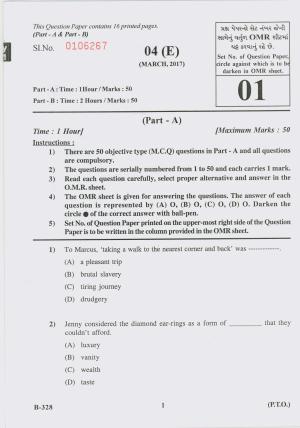 Gujarat Board Class 10th Question Paper 2017 - 4 English F.L-English(10th Eng Med)