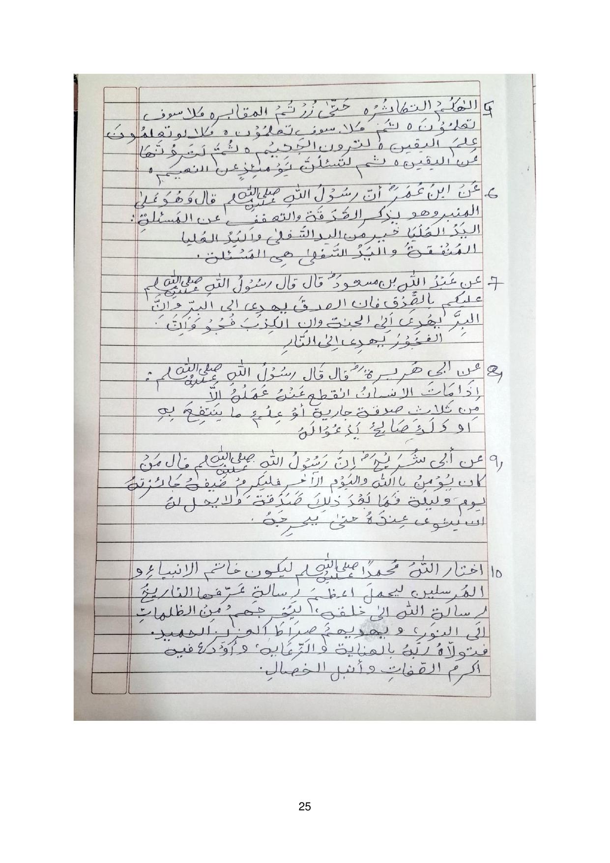 Karnataka 1st PUC Question Bank 2025 - Arabic - Page 25