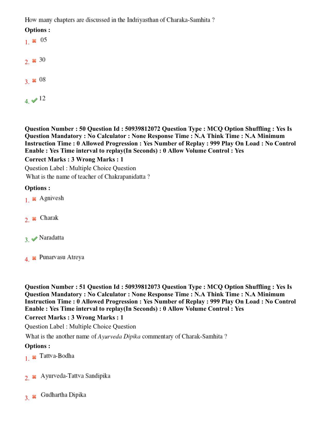 BHU RET Samhita & Sanskrit 2020 Question Paper - Page 32