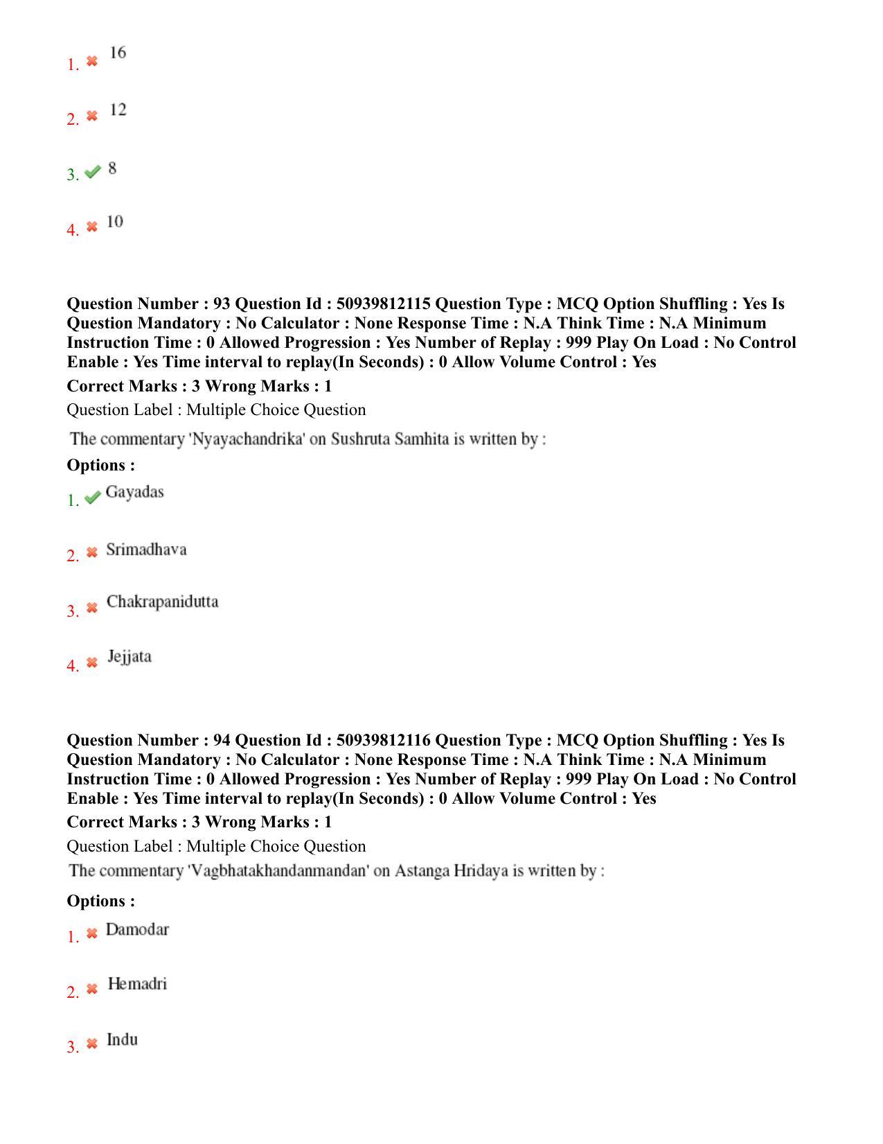 BHU RET Samhita & Sanskrit 2020 Question Paper - Page 50