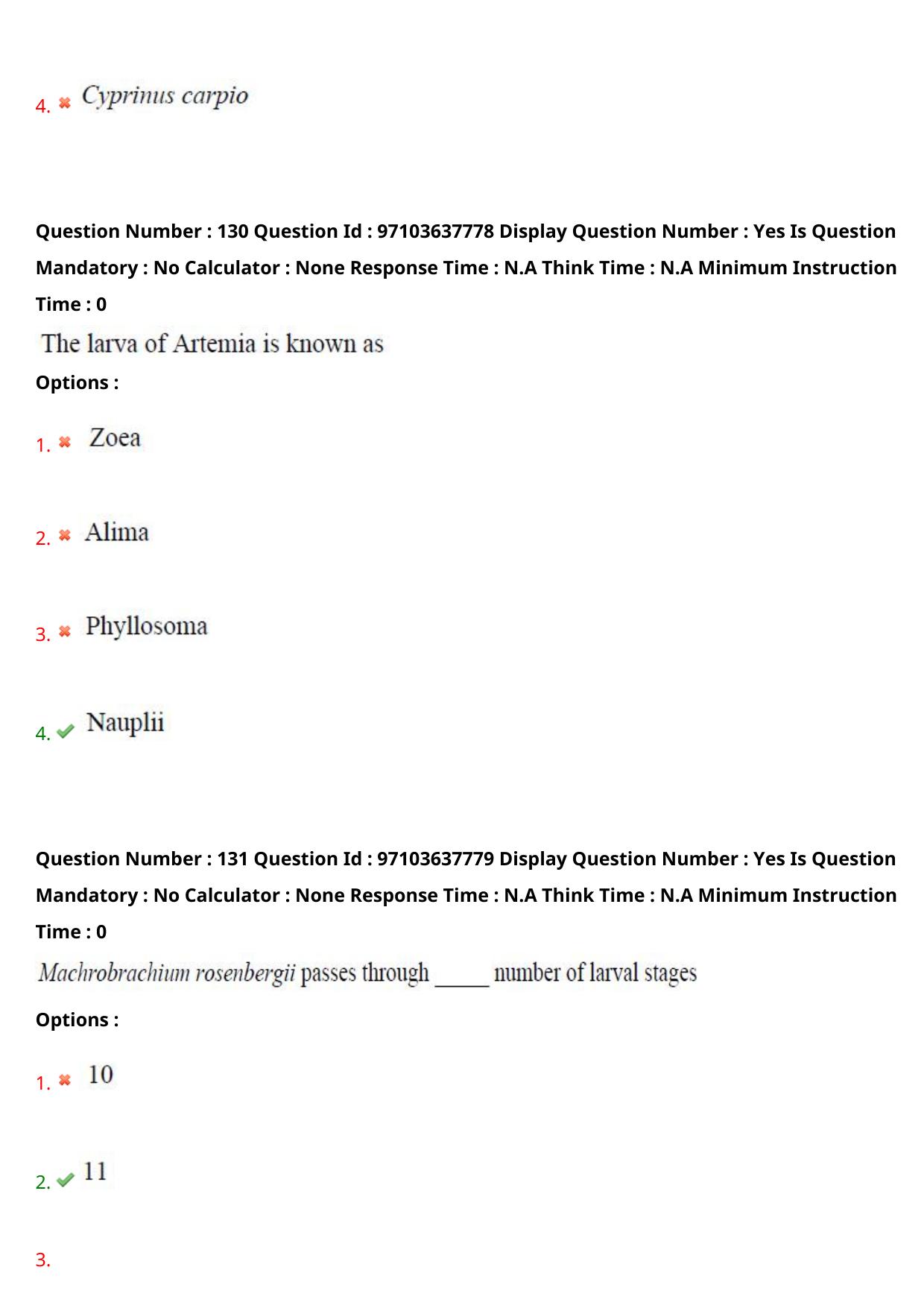 AP RCET 2024 Zoology Question Paper (04-05-2024 (Saturday) Session-II) - Page 76
