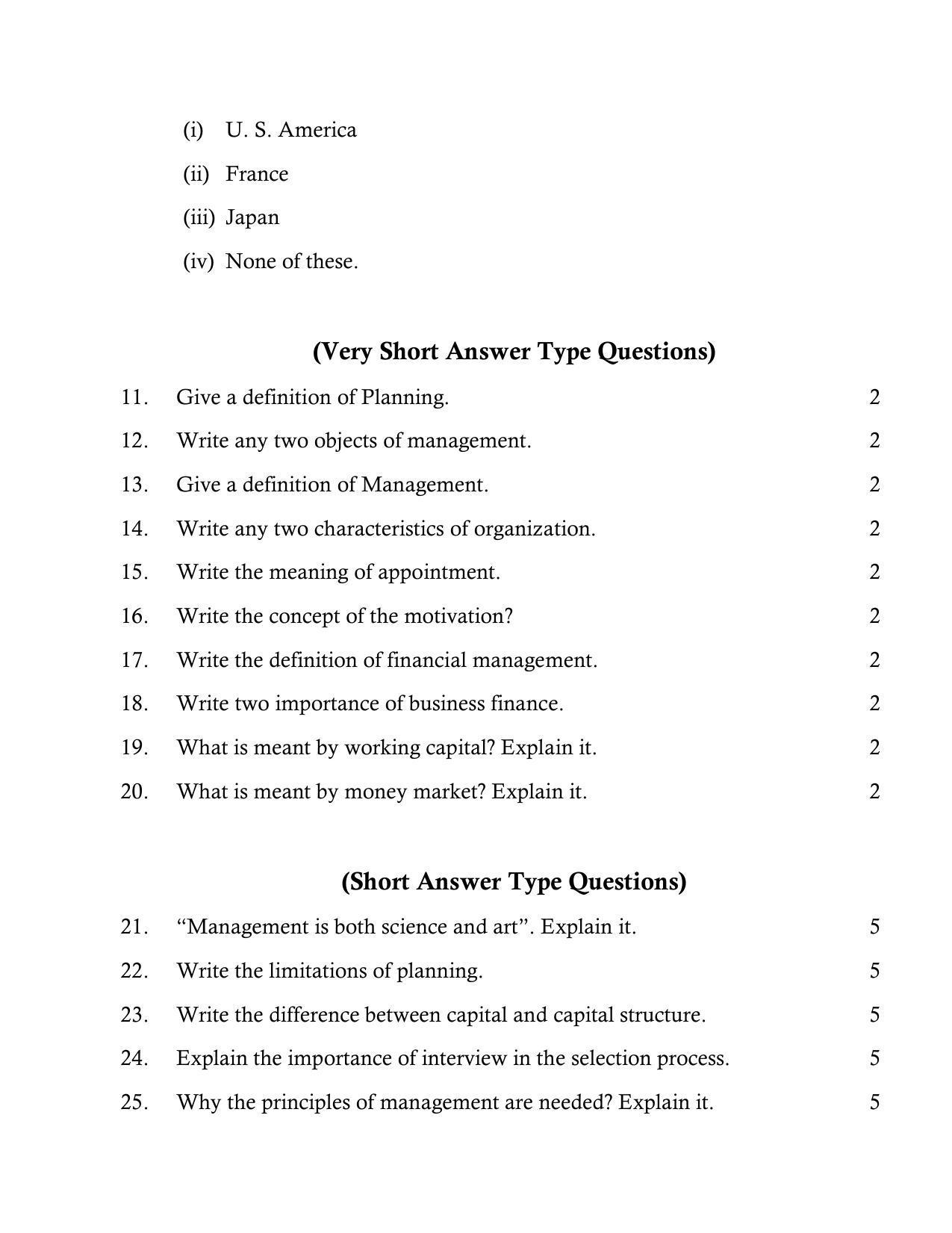UP Board Class 12 Business Studies Model Papers 2023 - Page 4