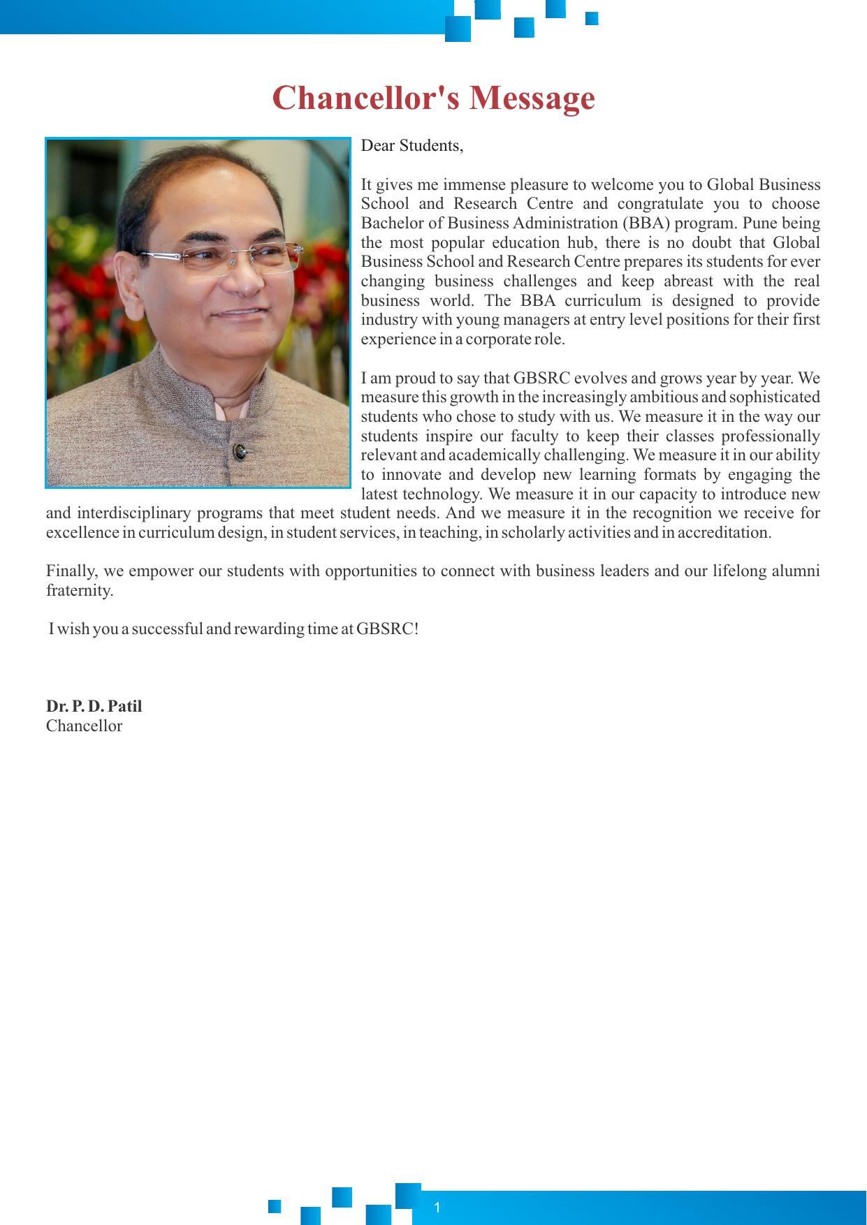 Dr DY Patil University, Pune BBA Information Brochure 2022-23 - Page 2