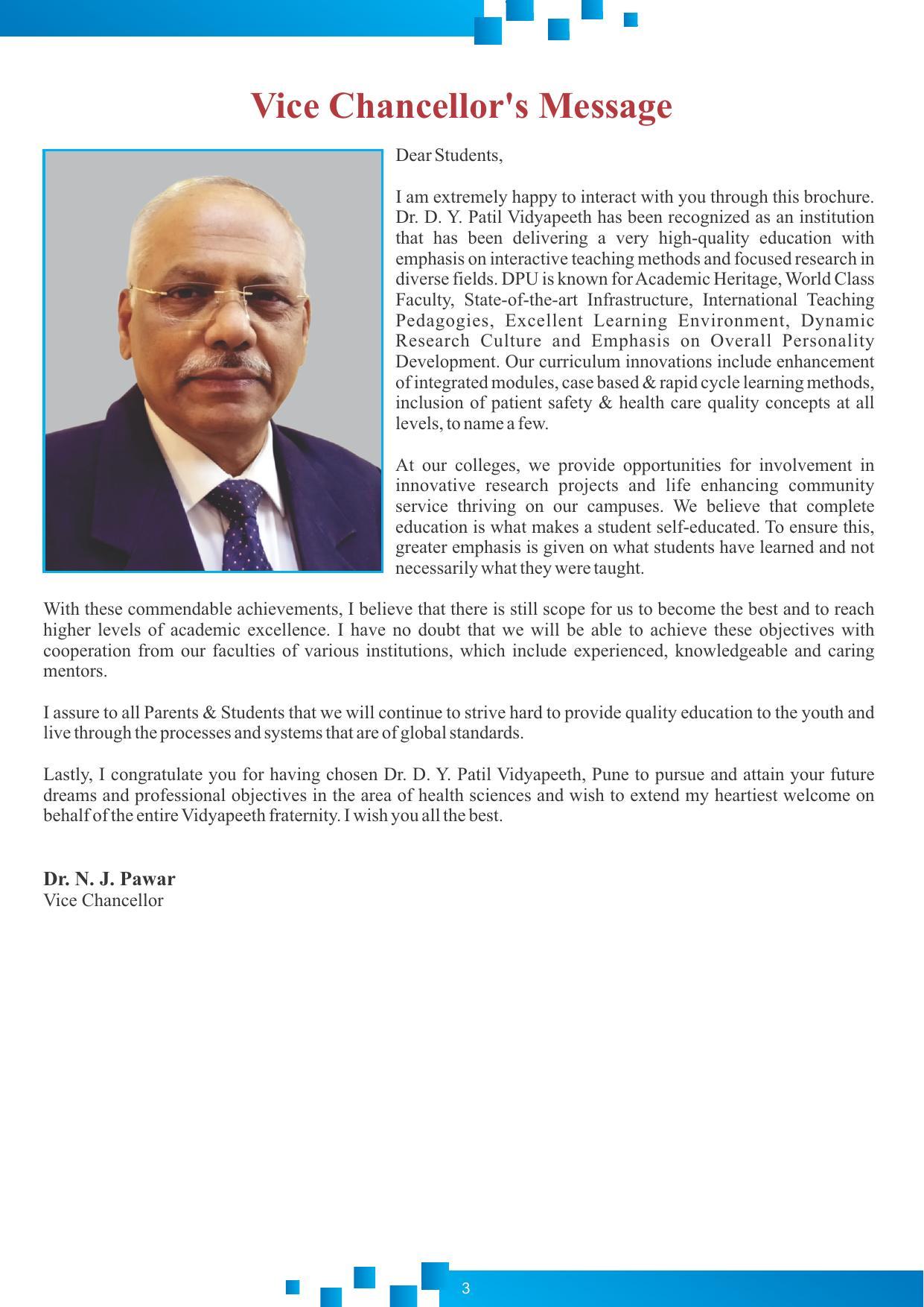 Dr DY Patil University, Pune BBA Information Brochure 2022-23 - Page 4